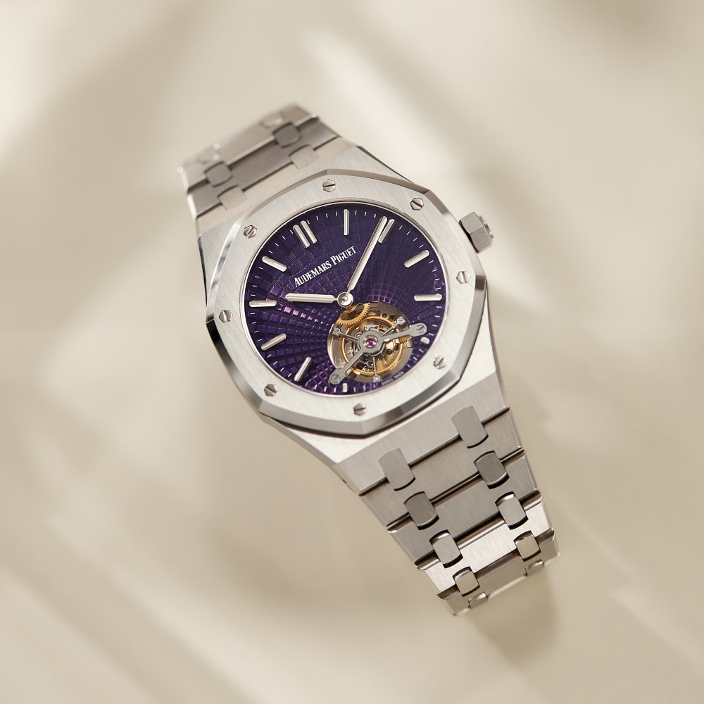 Audemars Piguet Royal Oak Tourbillon Extra-Thin Steel Purple Dial