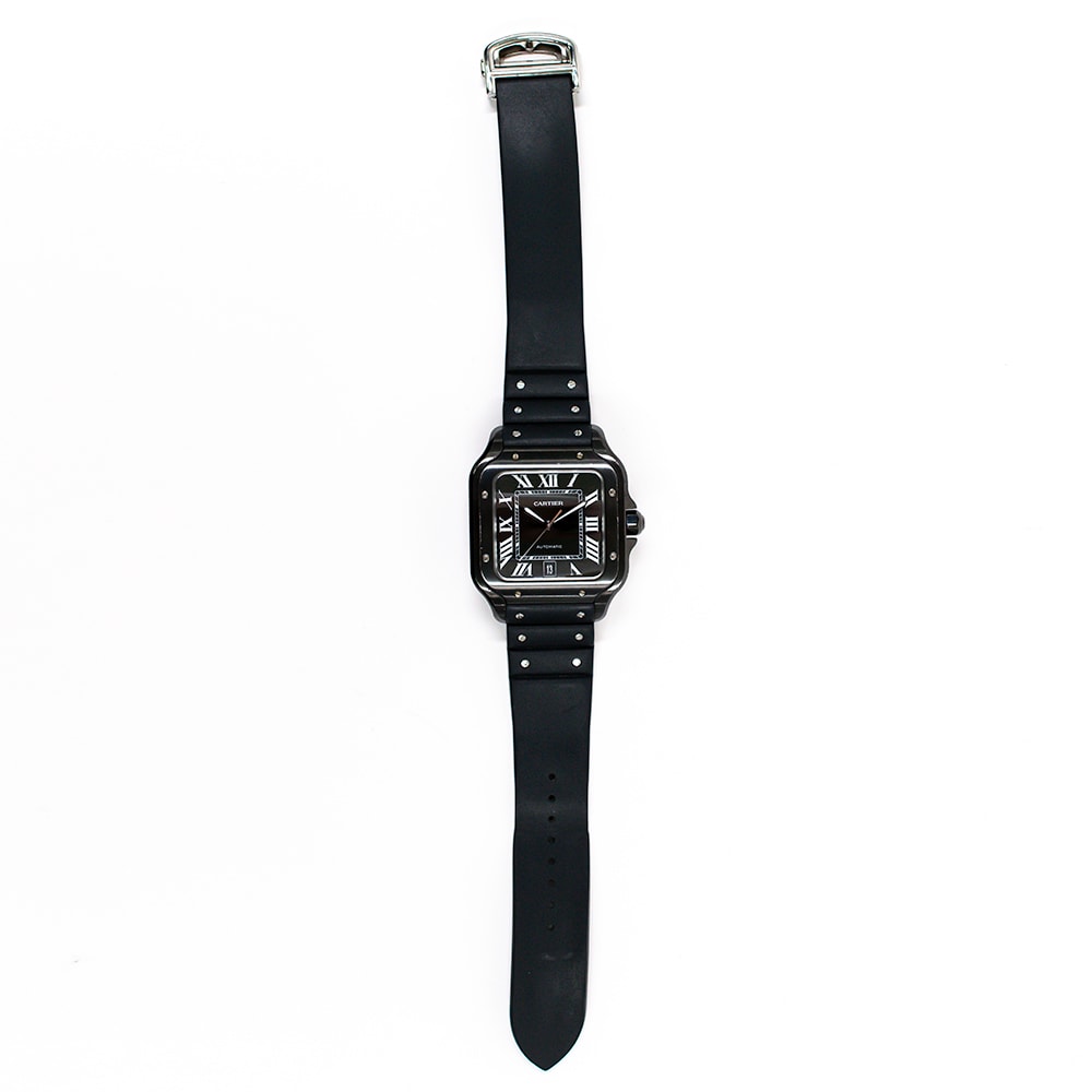 Cartierサントスドゥブラック ブラックのカラーリングが魅力的✨／カルティエ サントス ドゥ