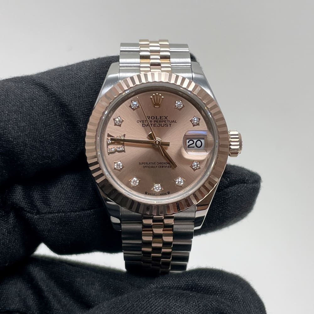Rolex Lady-Datejust Rose Gold & Steel Jubilee Pink Dial 28mm