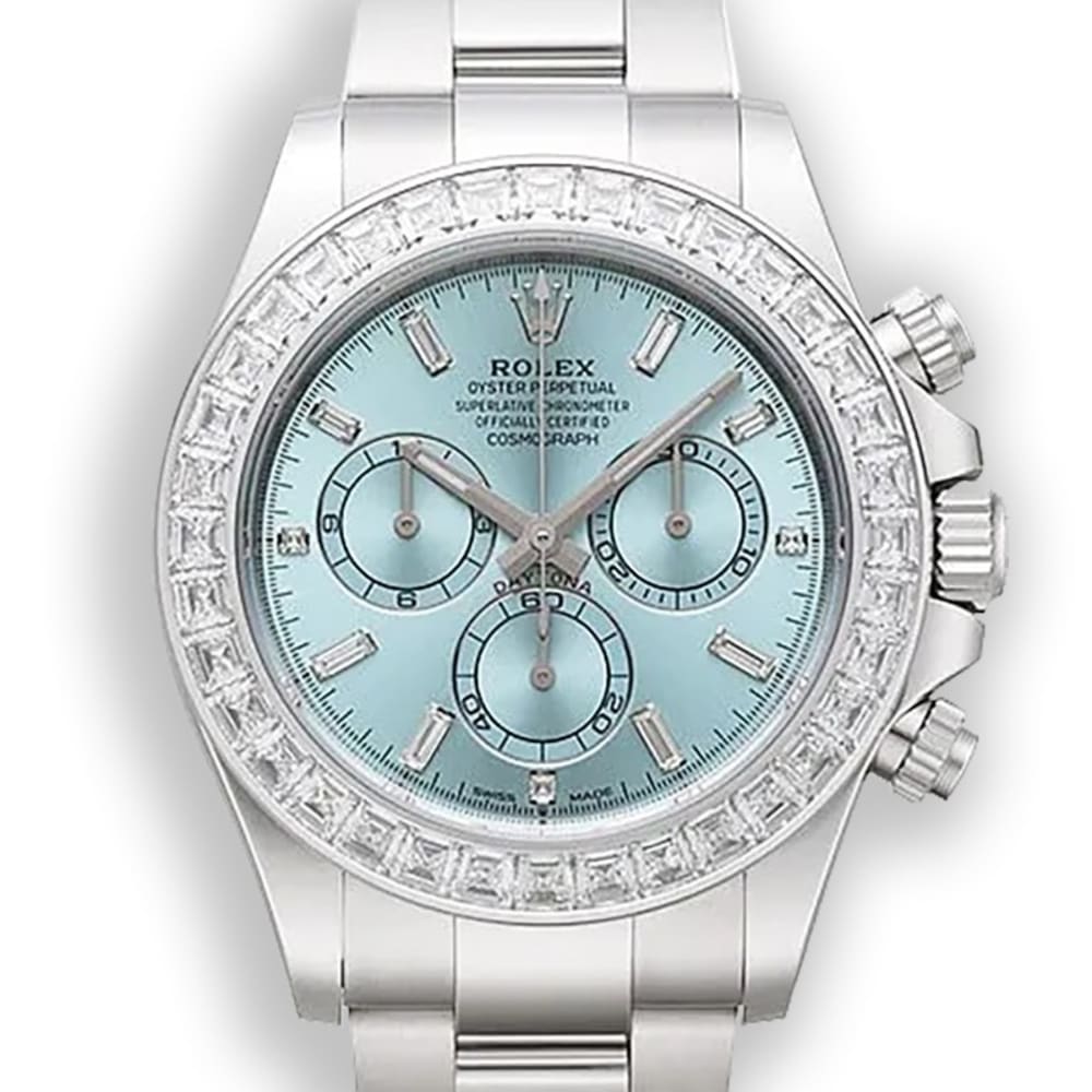 Rolex Daytona Platinum Diamond Ice Blue Dial 40mm 126576TBR-0001