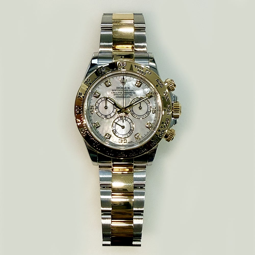 Rolex Daytona Yellow Gold & Steel Mother of Pearl Dial 40mm 116503
