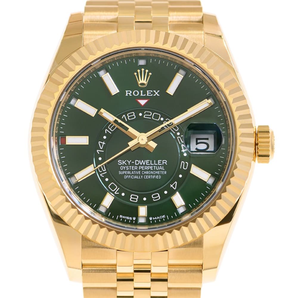Rolex Sky-Dweller Yellow Gold Green Dial 42mm 336938-0008 - Make