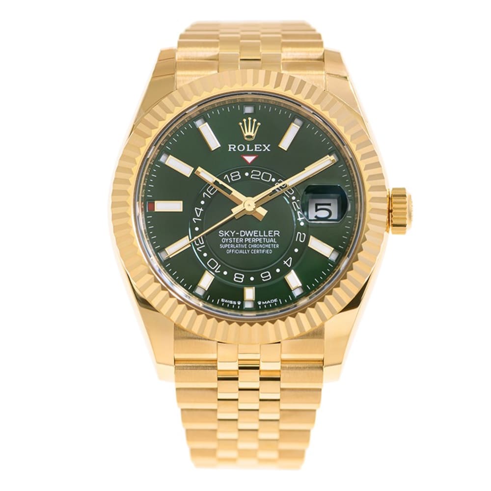 Rolex Sky-Dweller Yellow Gold Green Dial 42mm 336938-0008 - Make