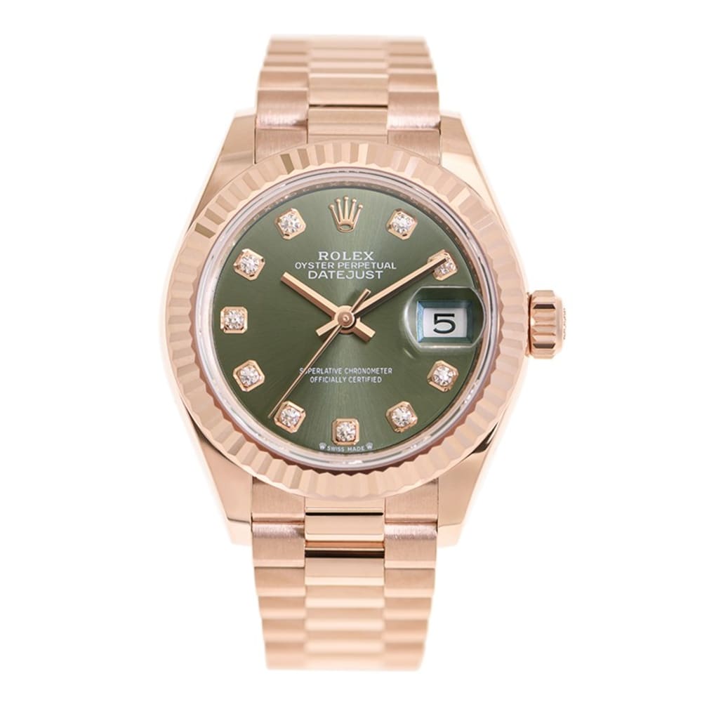 Rolex Lady-Datejust Rose Gold Green Dial 28mm 279175-0009 - Make