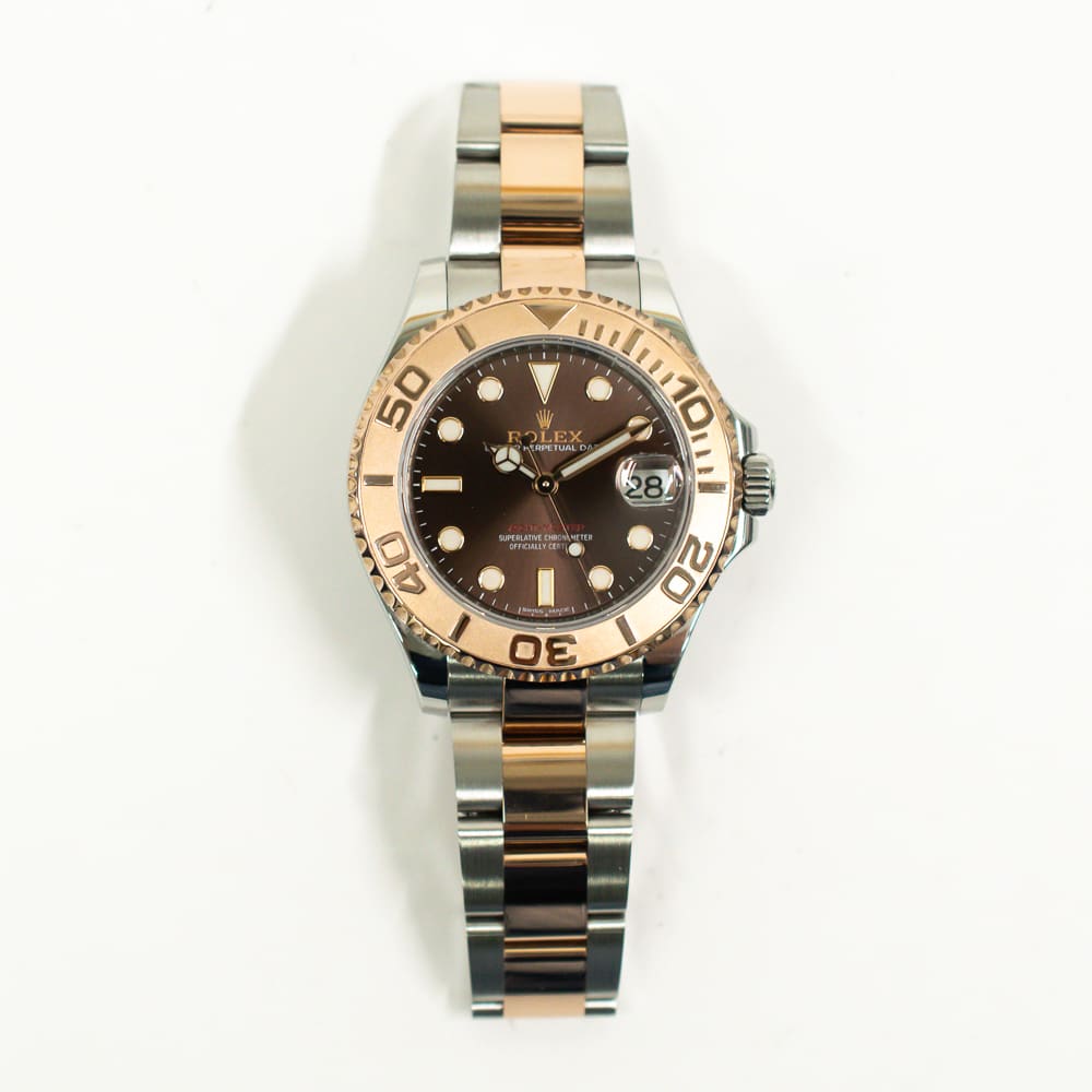 Rolex Yacht-Master Rose Gold & Steel Brown Dial 37mm 268621-0003