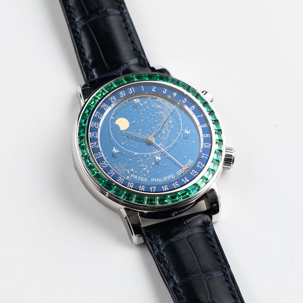 Patek Philippe Celestial Platinum Emerald Blue Dial 44mm 6104/13P