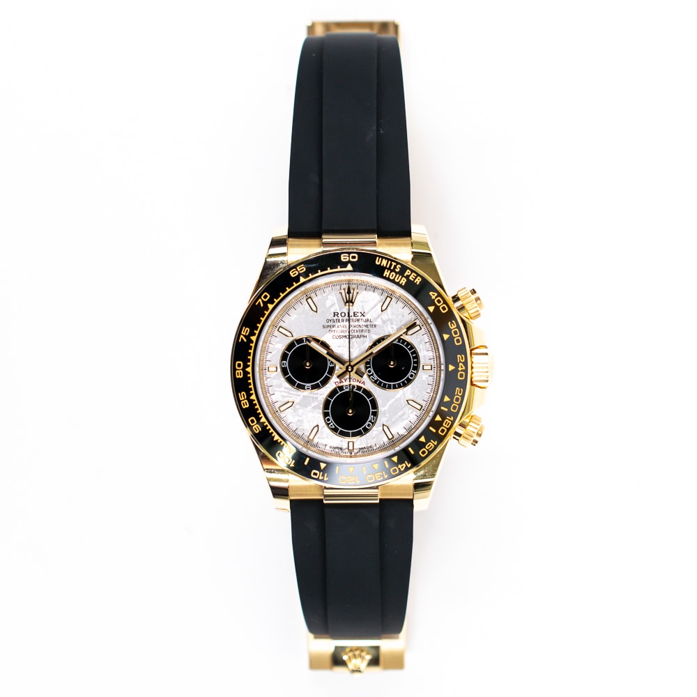 Rolex Daytona Yellow Gold Oysterflex Meteorite Dial 40mm 126518LN