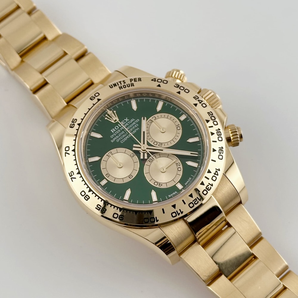 Rolex Daytona Yellow Gold Green Dial 40mm 126508-0008 - Make an