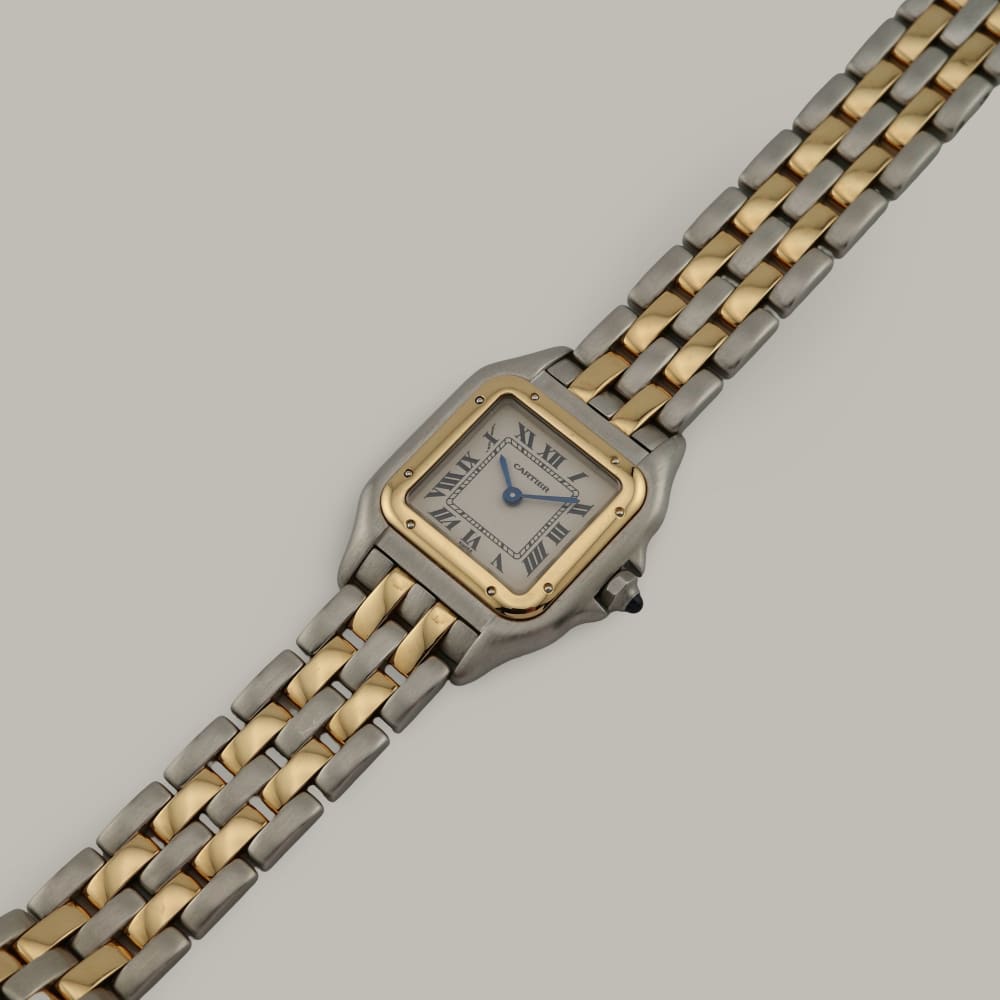 Cartier Vintage Panthère de Cartier Yellow Gold & Steel White Dial