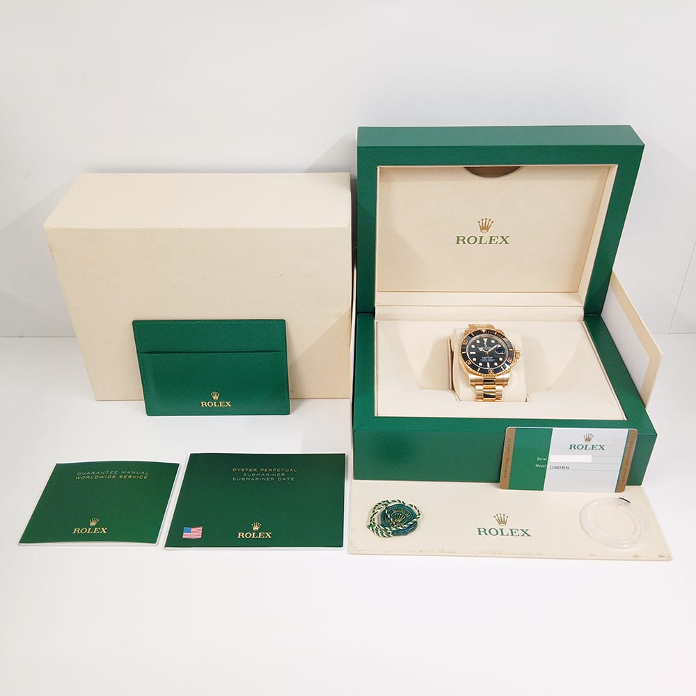Rolex Submariner Date Yellow Gold Black Dial 40mm 116618LN-0001