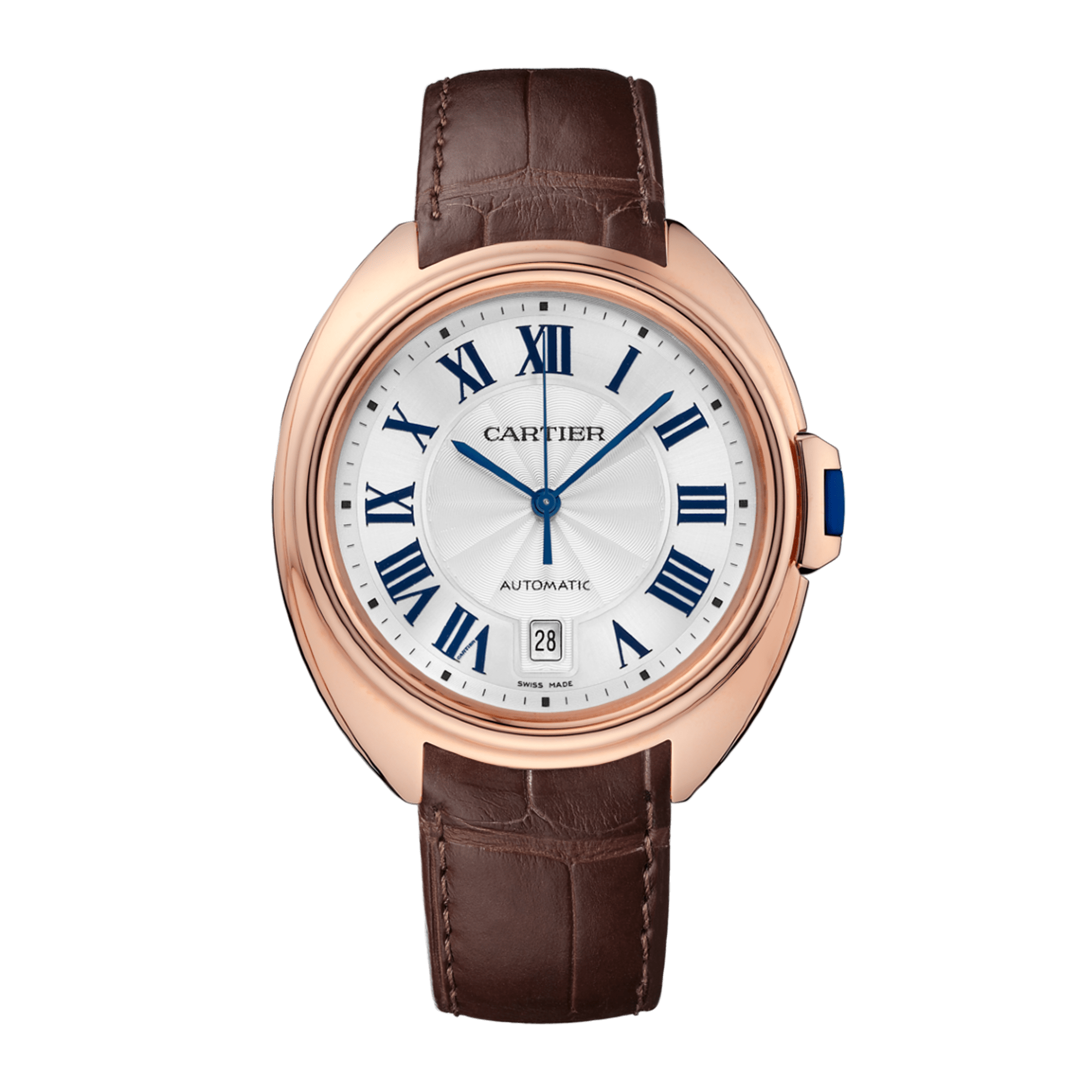 Image of Clé de Cartier Rose Gold Silver Dial 40mm