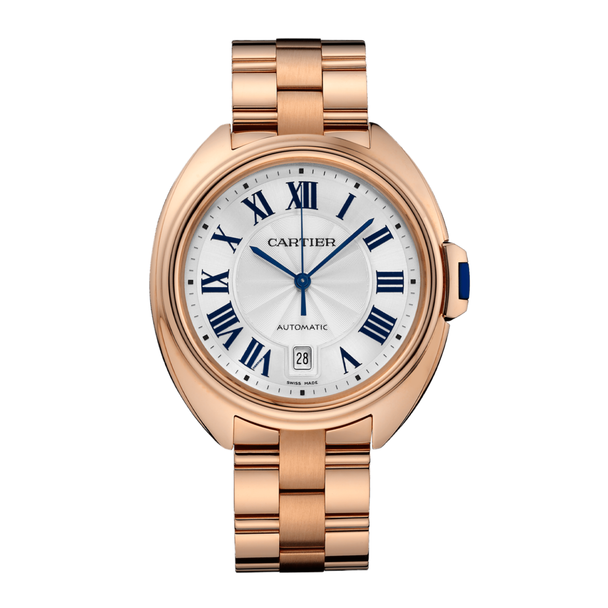 Image of Clé de Cartier Rose Gold Silver Dial 40mm