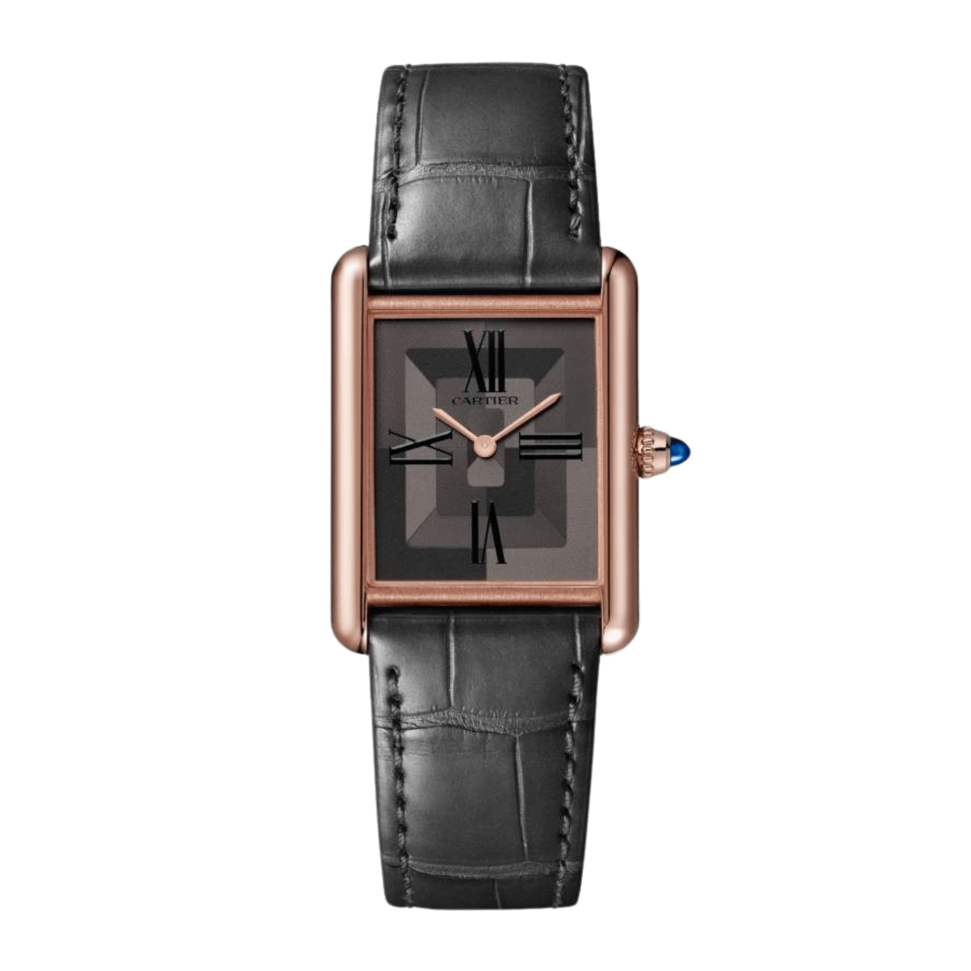 Image of Tank Louis Cartier Rose Gold Grey Dial 25mm