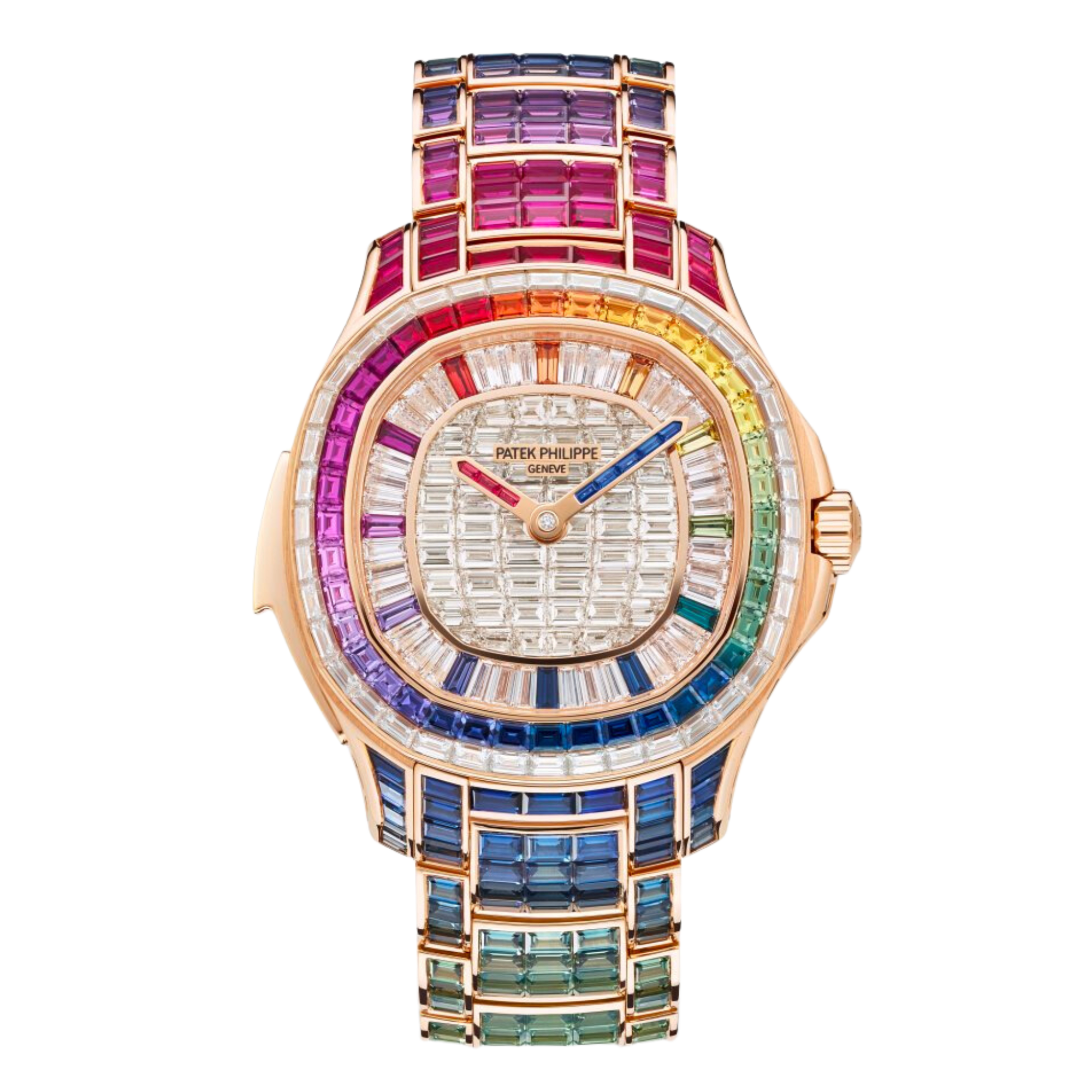 Image of Aquanaut Luce Minute Repeater Rose Gold Rainbow Diamond Dial 38mm