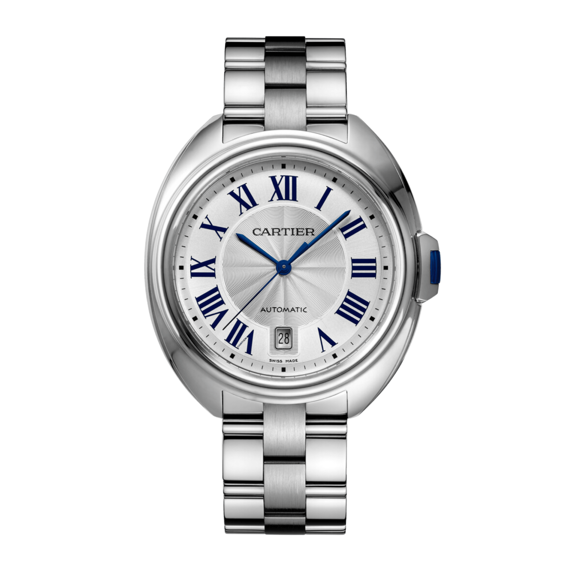 Image of Clé de Cartier Steel Silver Dial 40mm