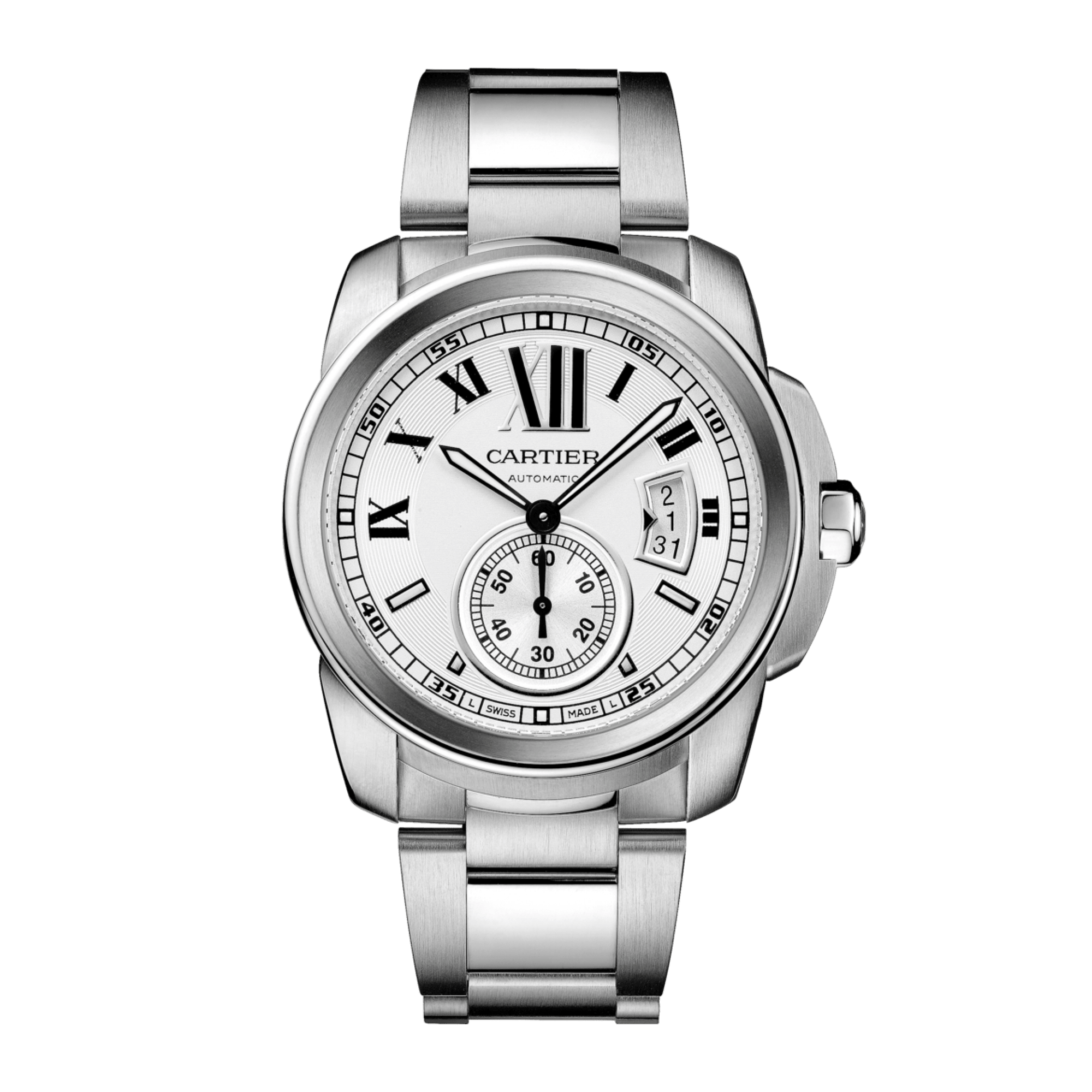 Image of Calibre de Cartier Steel Silver Dial 42mm