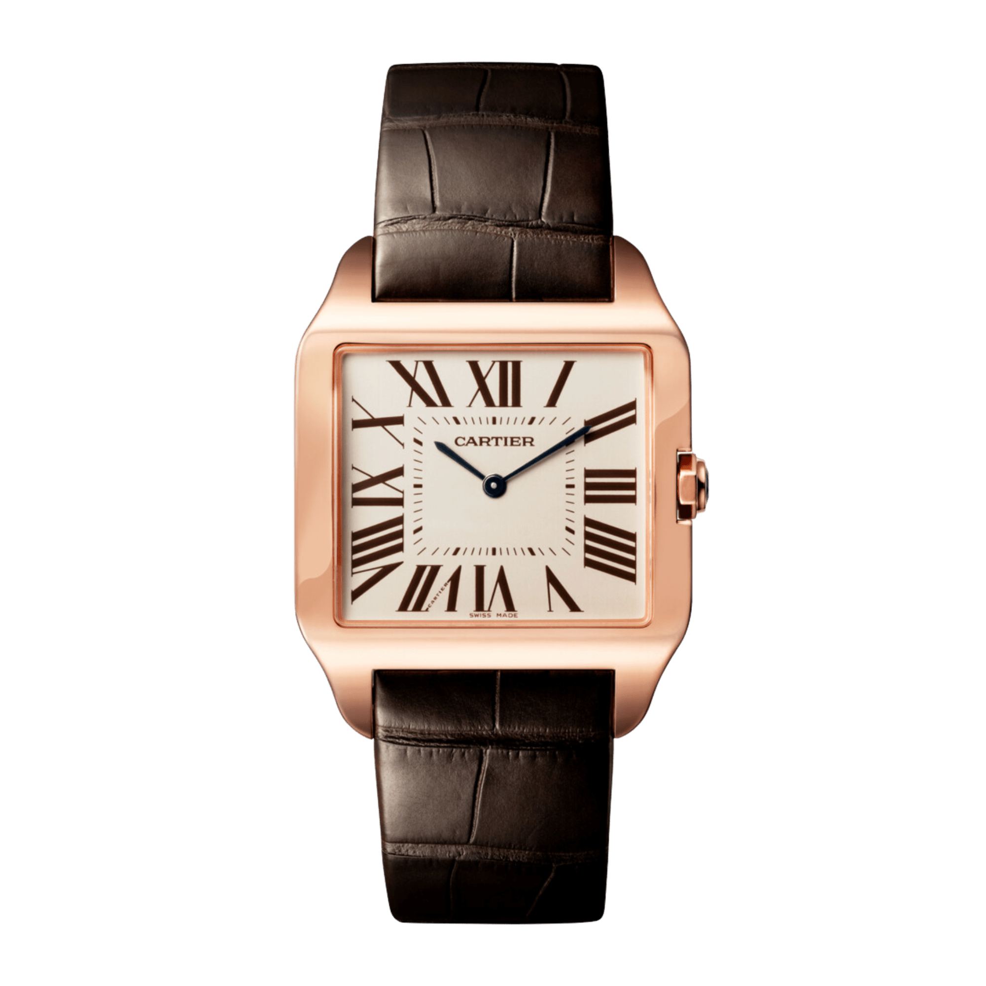 Image of Santos-Dumont Santos Dumont Rose Gold Silver Dial 34mm