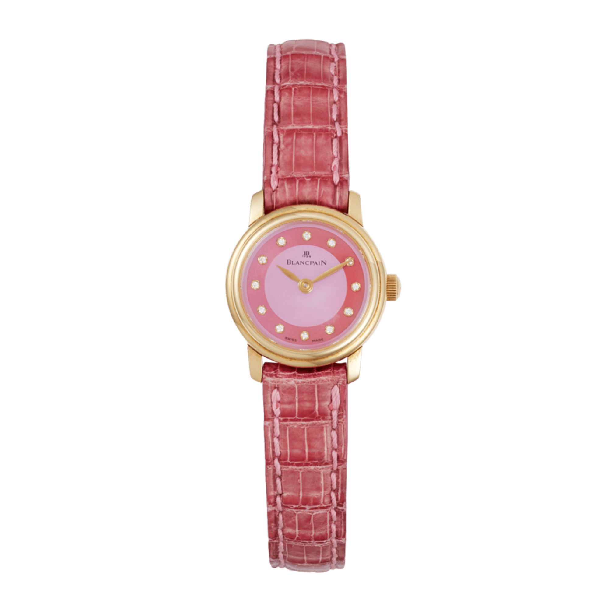 Image of Ladybird Yellow Gold Pink Dial 20mm