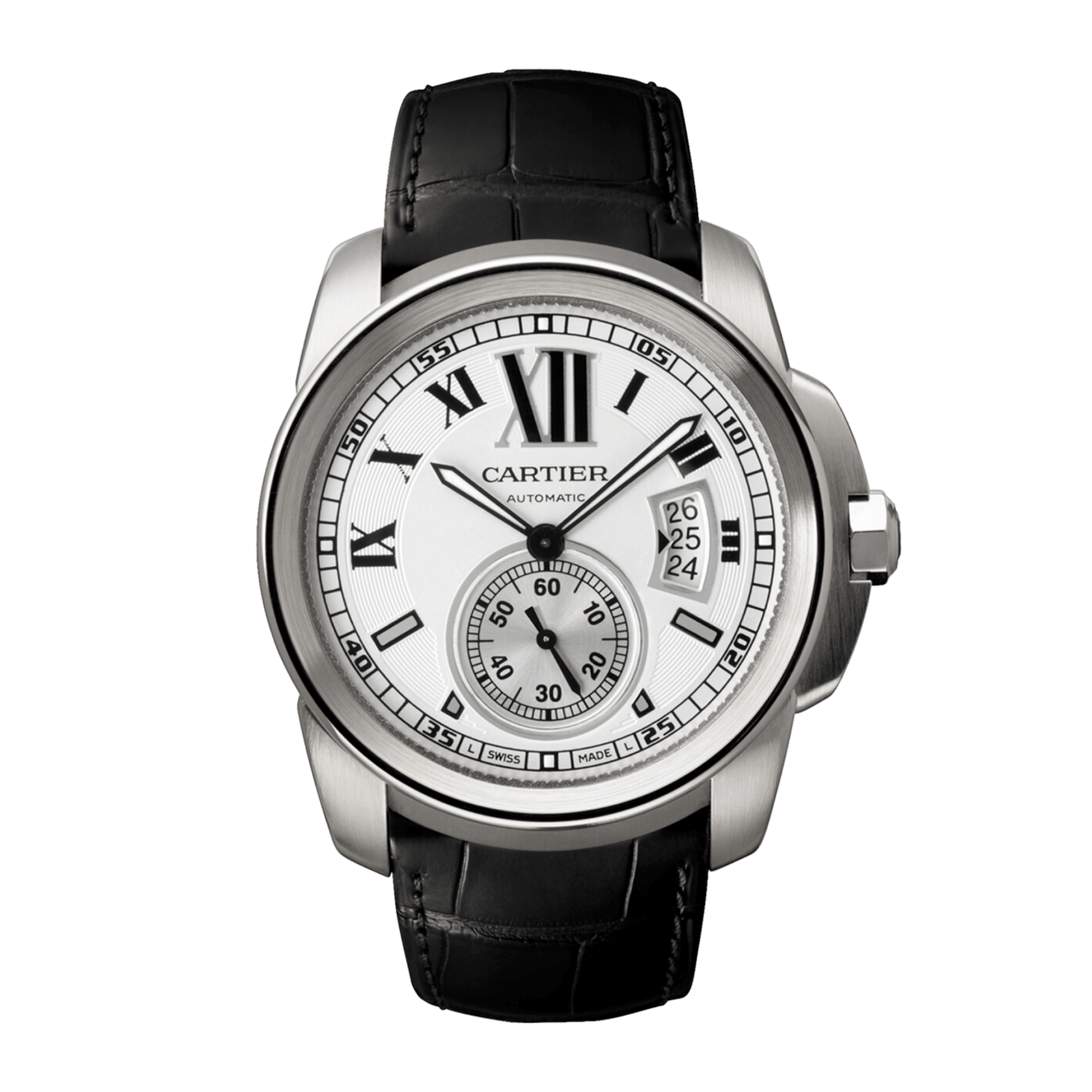 Image of Calibre de Cartier Steel Silver Dial 42mm