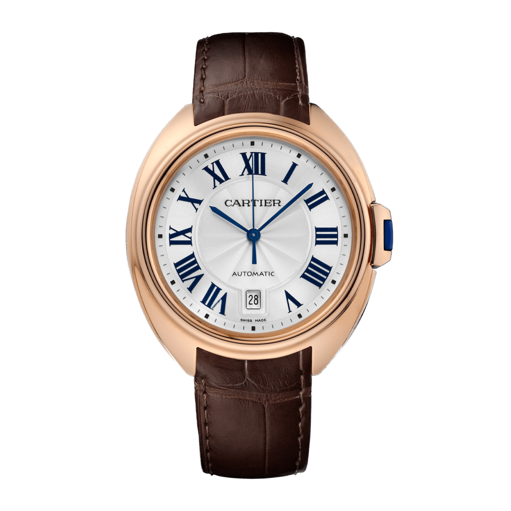 Image of Clé de Cartier Rose Gold Silver Dial 40mm