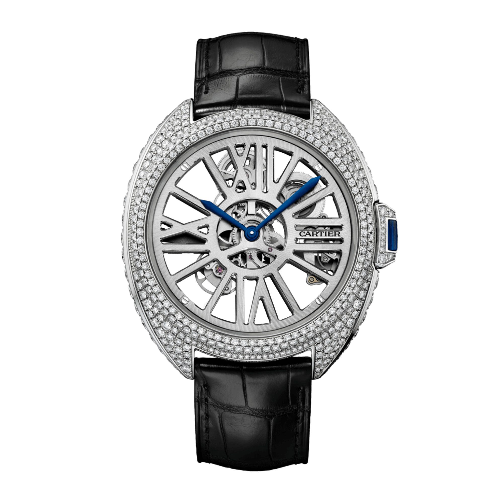 Image of Clé de Cartier Palladium Diamond Skeleton Dial 41mm