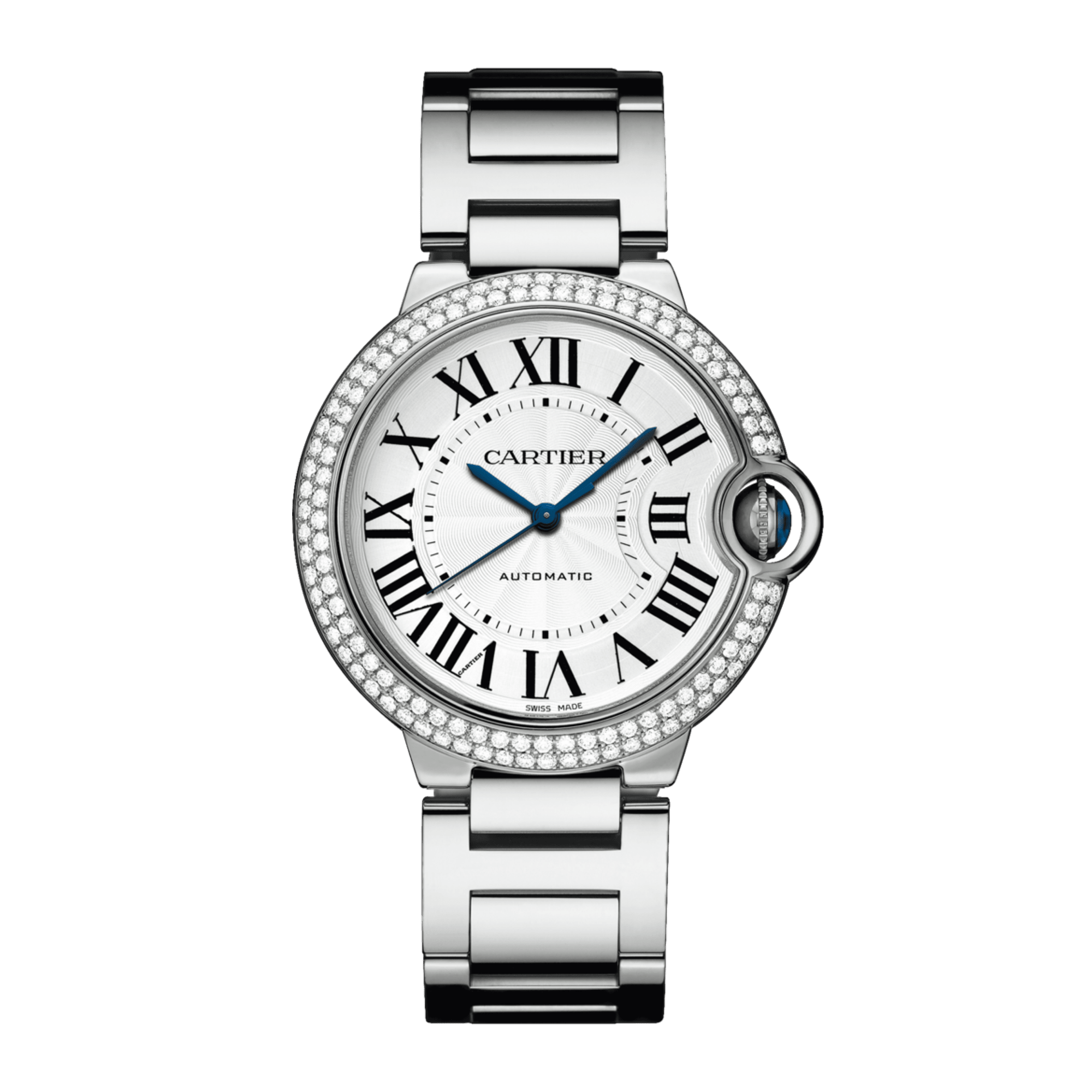 Image of Ballon Bleu de Cartier White Gold Diamond Silver Dial 36mm