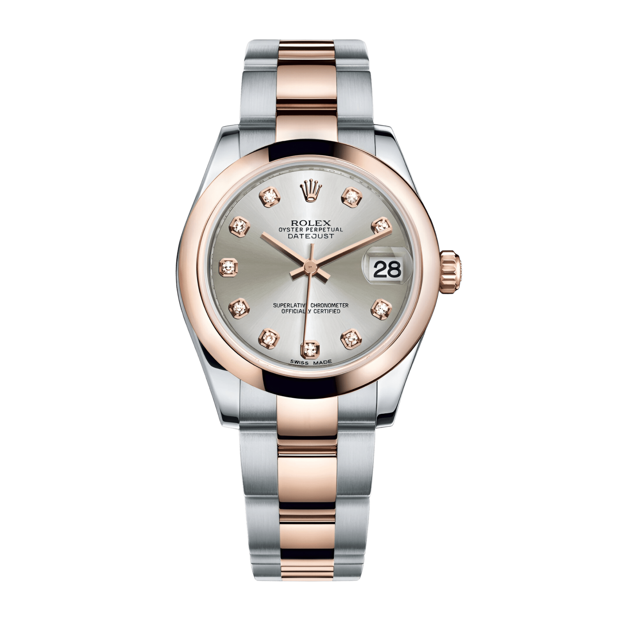 Image of Datejust Rose Gold & Steel Silver Dial 31mm