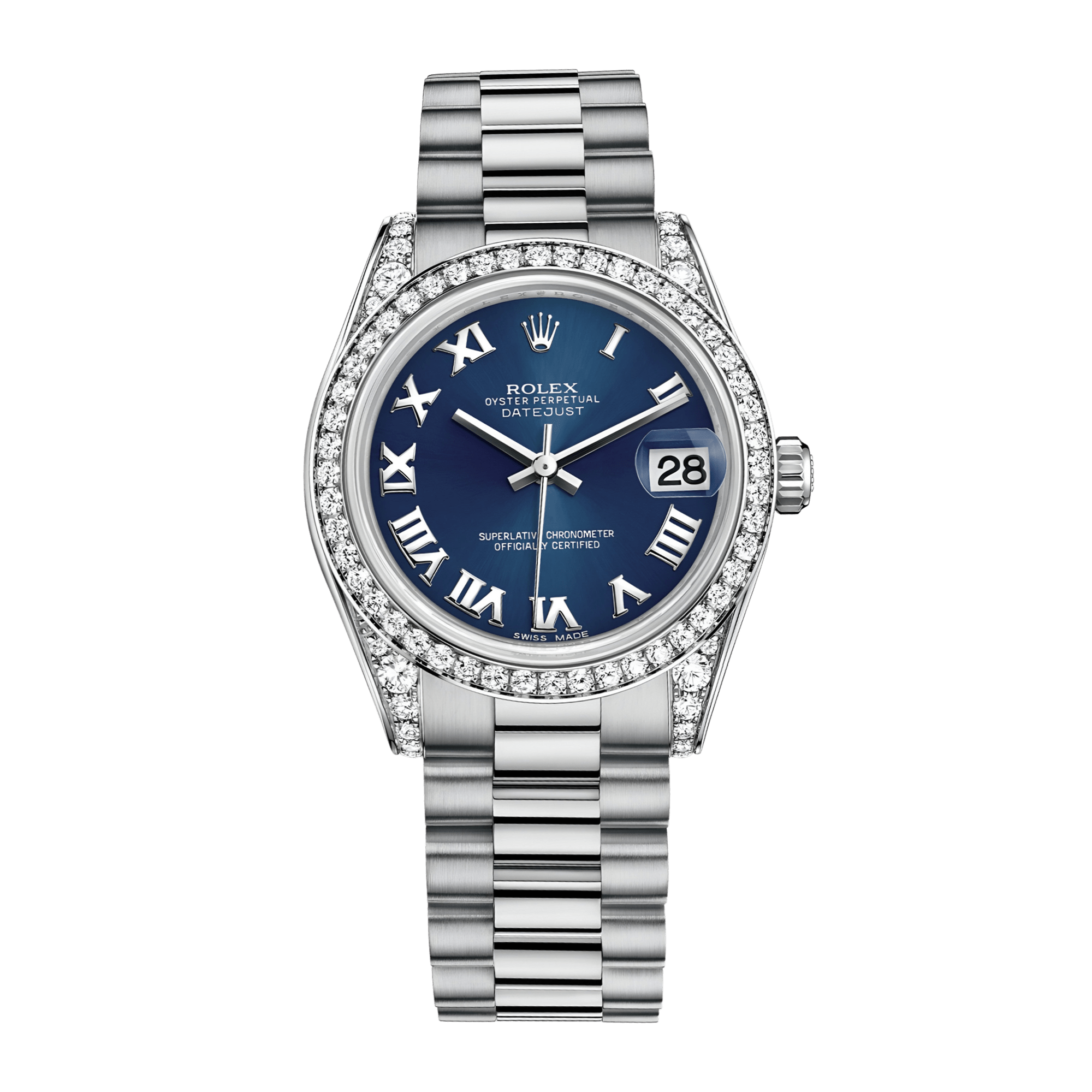 Image of Datejust White Gold Diamond Blue Dial 31mm
