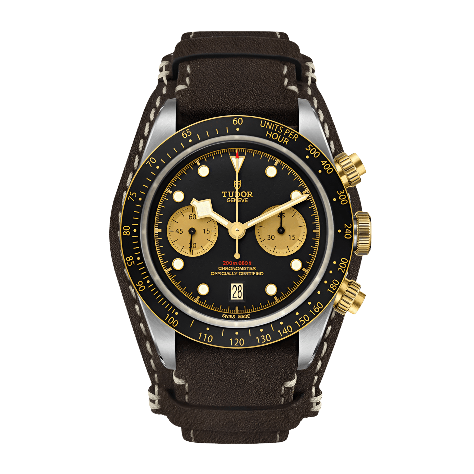Image of Black Bay Chronograph Yellow Gold & Steel Black Dial 41mm
