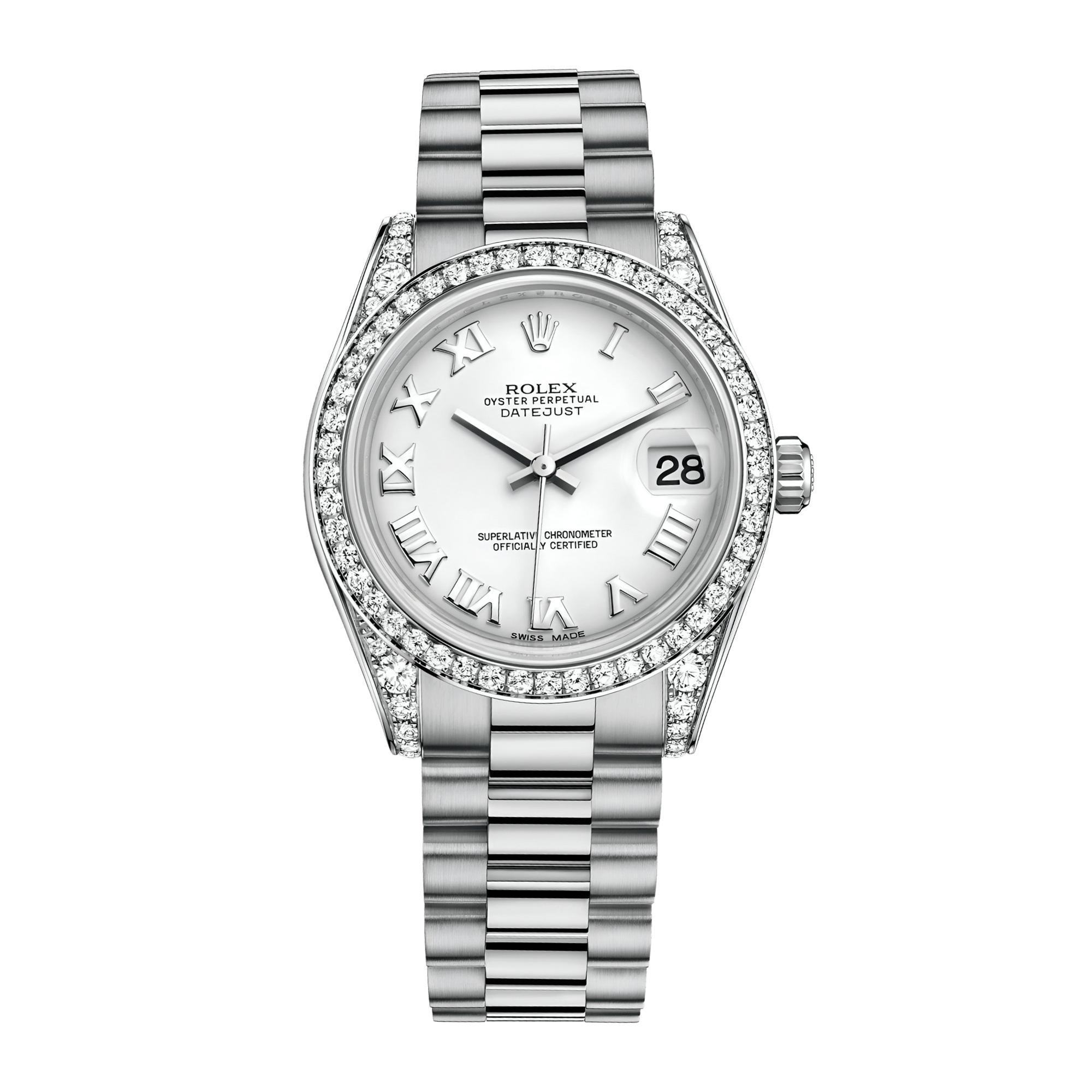 Image of Datejust White Gold Diamond White Dial 31mm