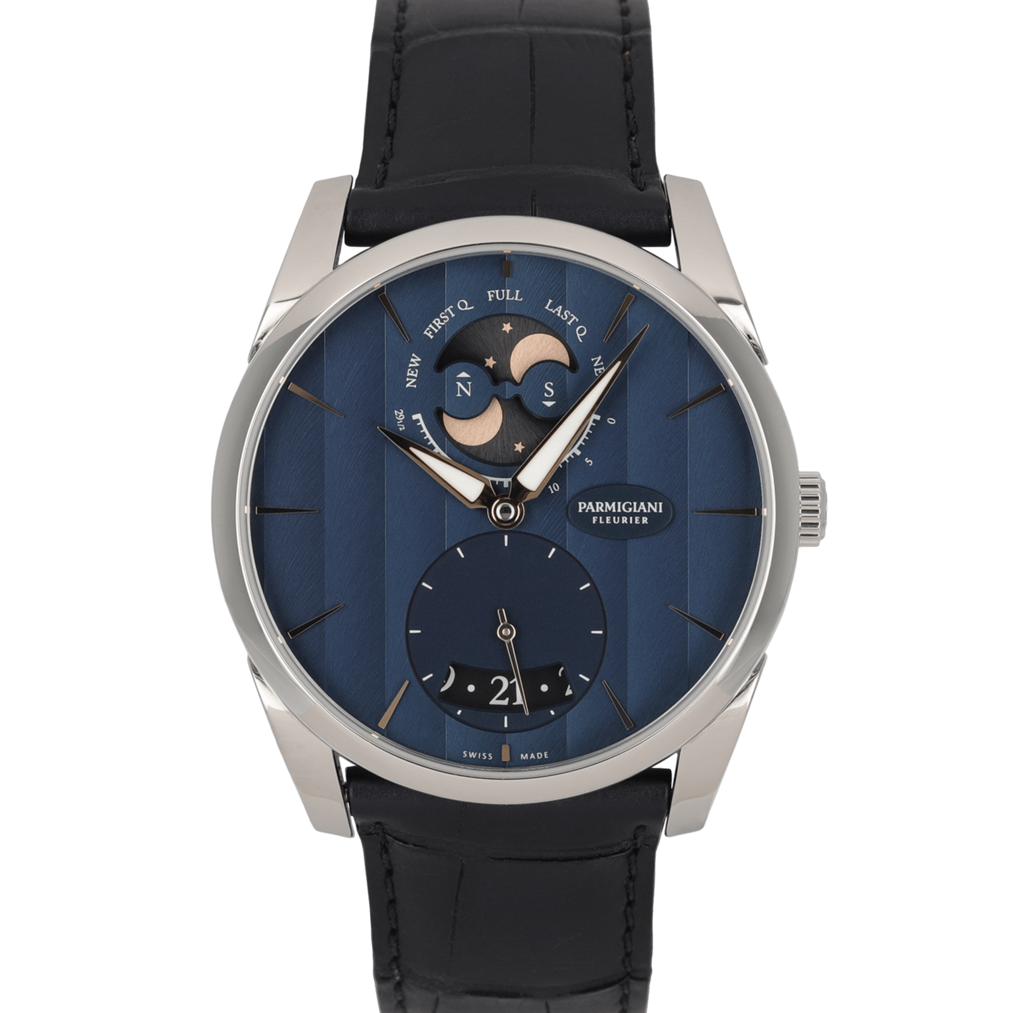Image of Tonda 1950 Lune Steel Blue Dial 39mm