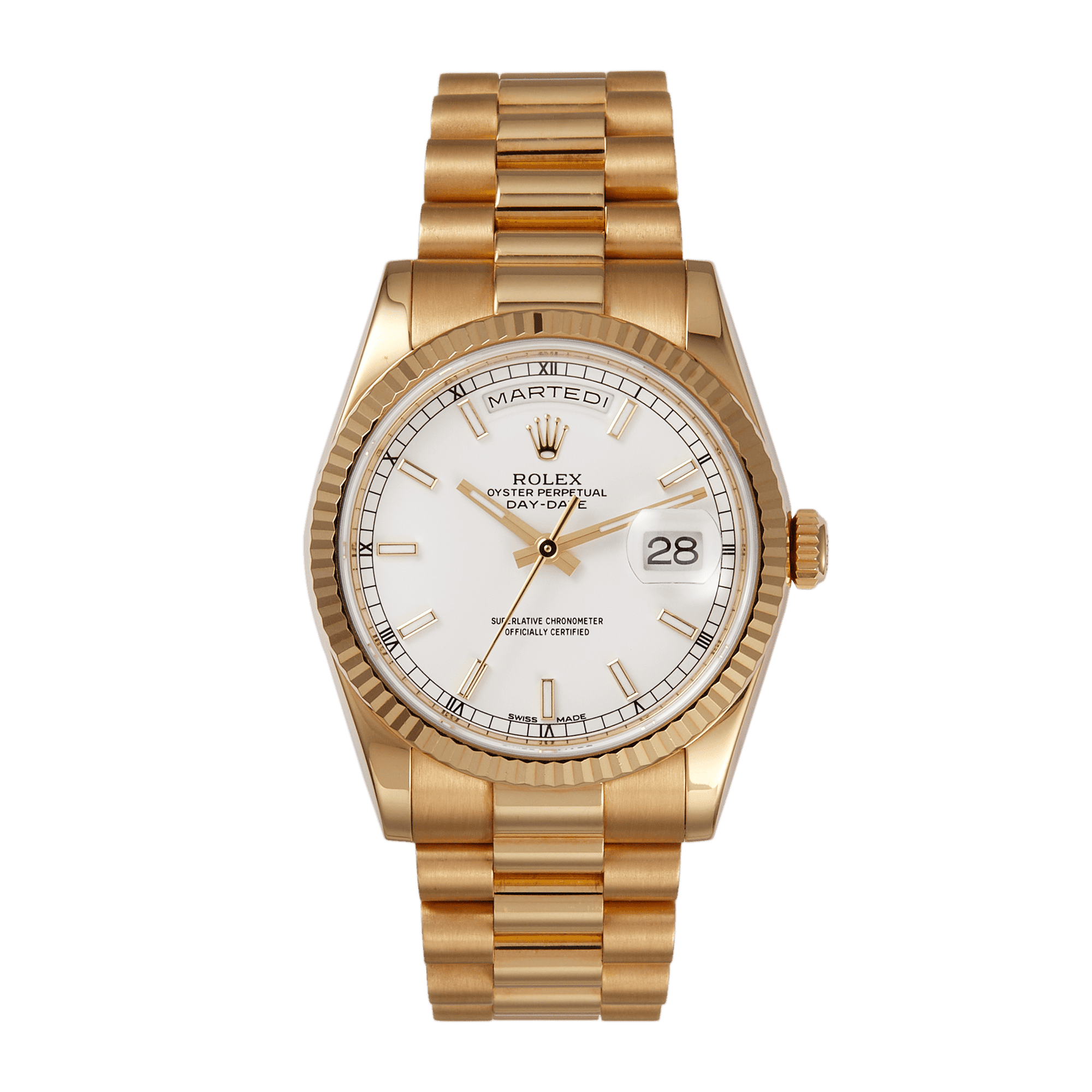 Photo of Day-Date Yellow Gold White Dial