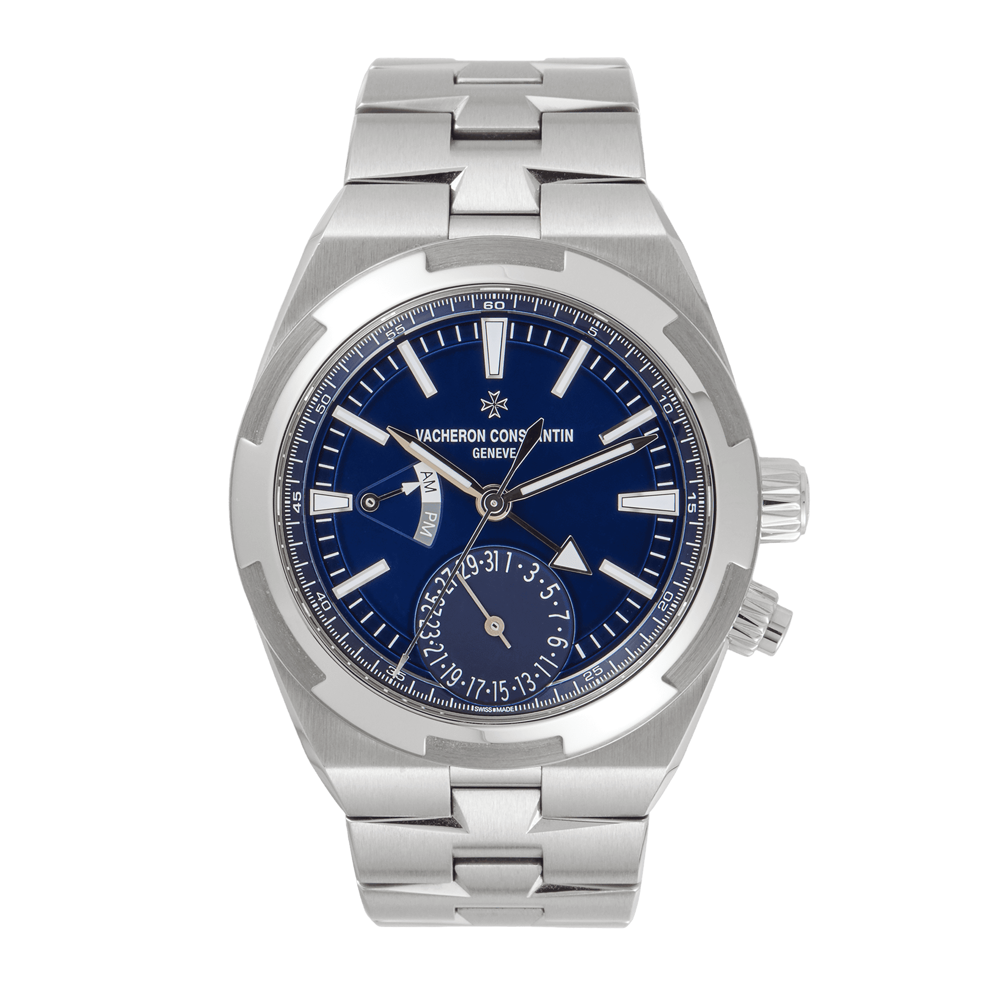 Image of Overseas Dual Time Steel Blue Dial 41mm