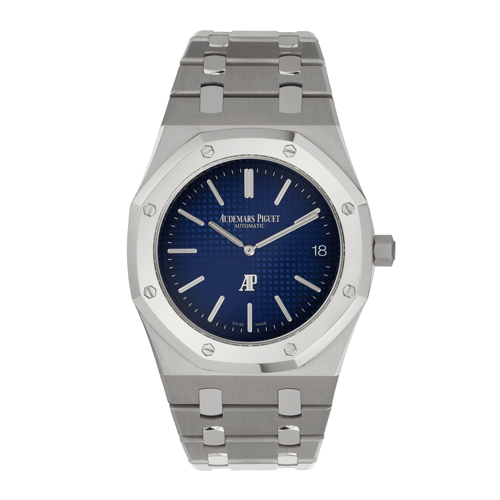 Image of Royal Oak "Jumbo" Extra-Thin Platinum & Titanium Blue Dial 39mm