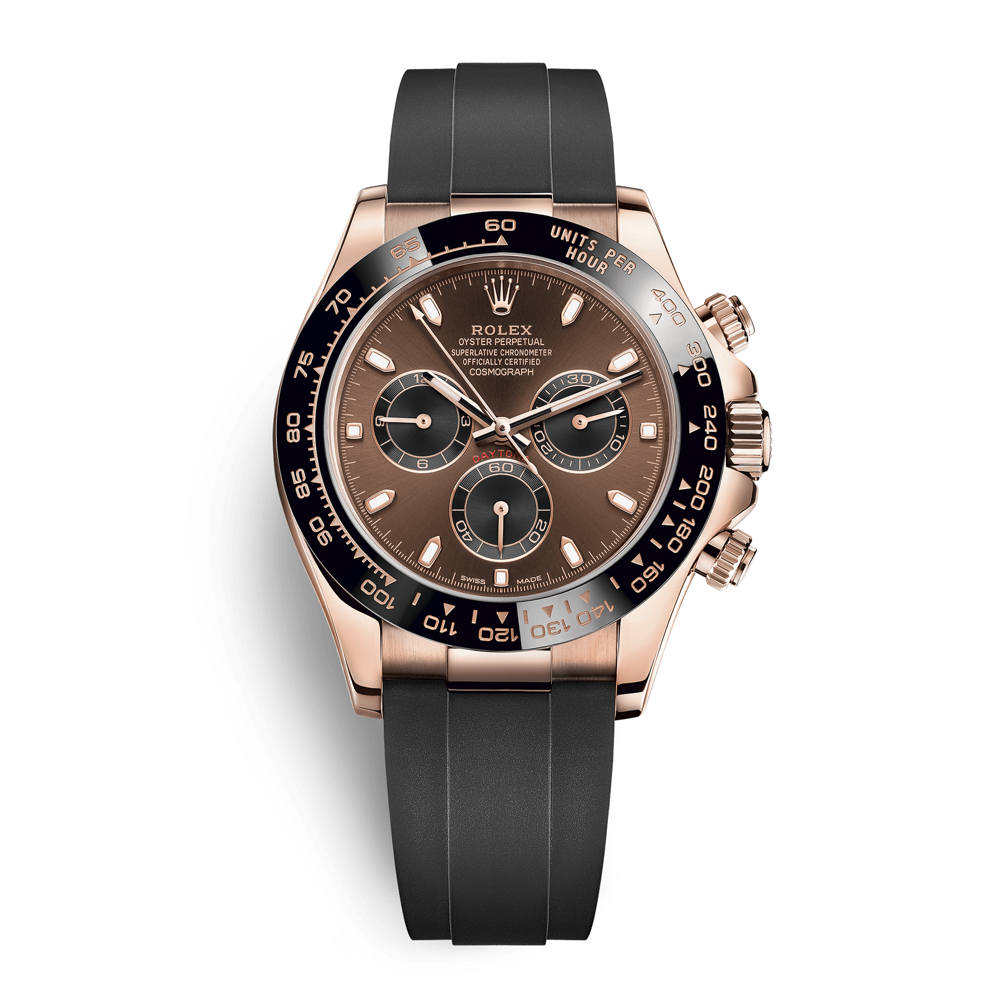 Image of Daytona Rose Gold Oysterflex Brown Dial 40mm