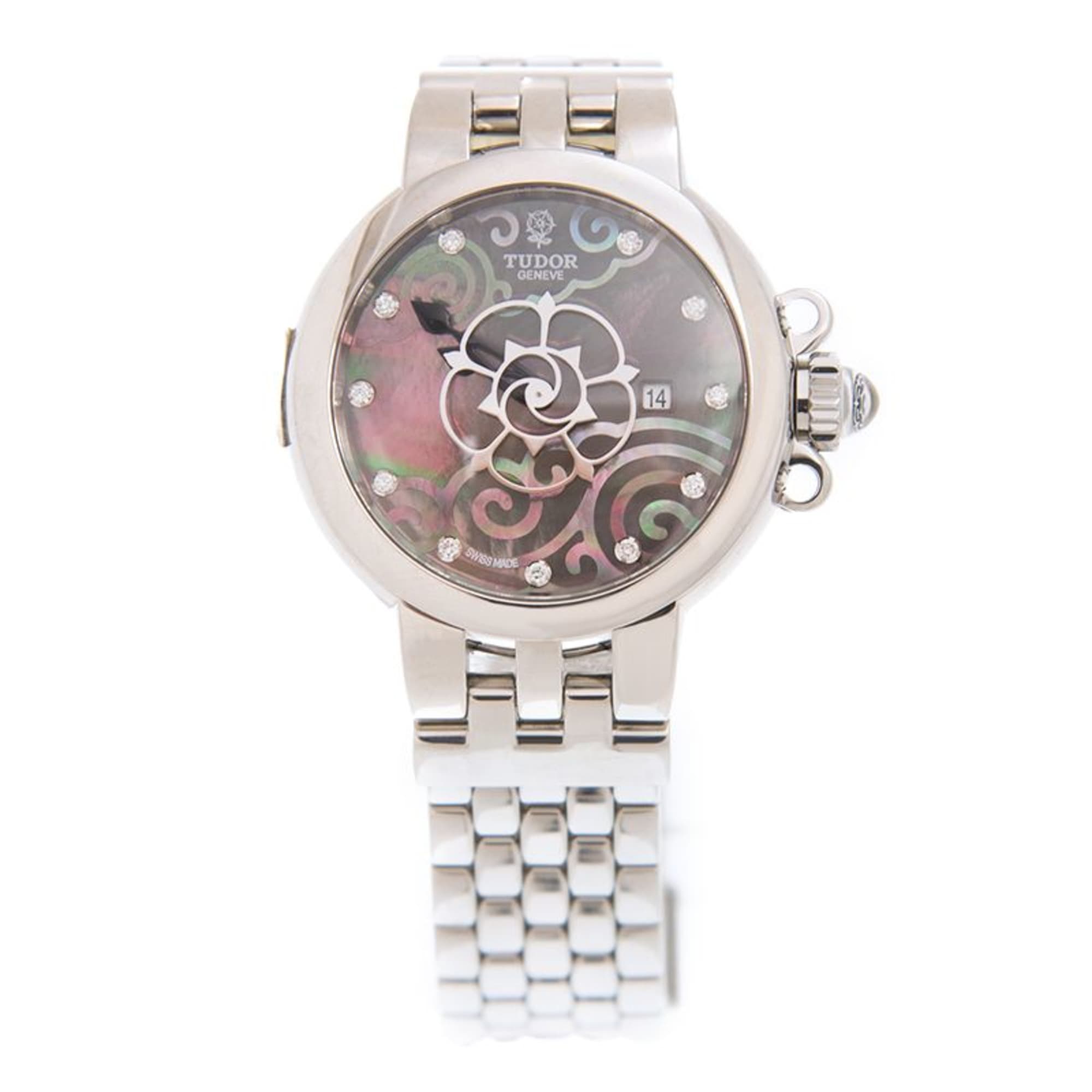 Image of Clair de Rose Steel Grey and Pink Dial 30mm