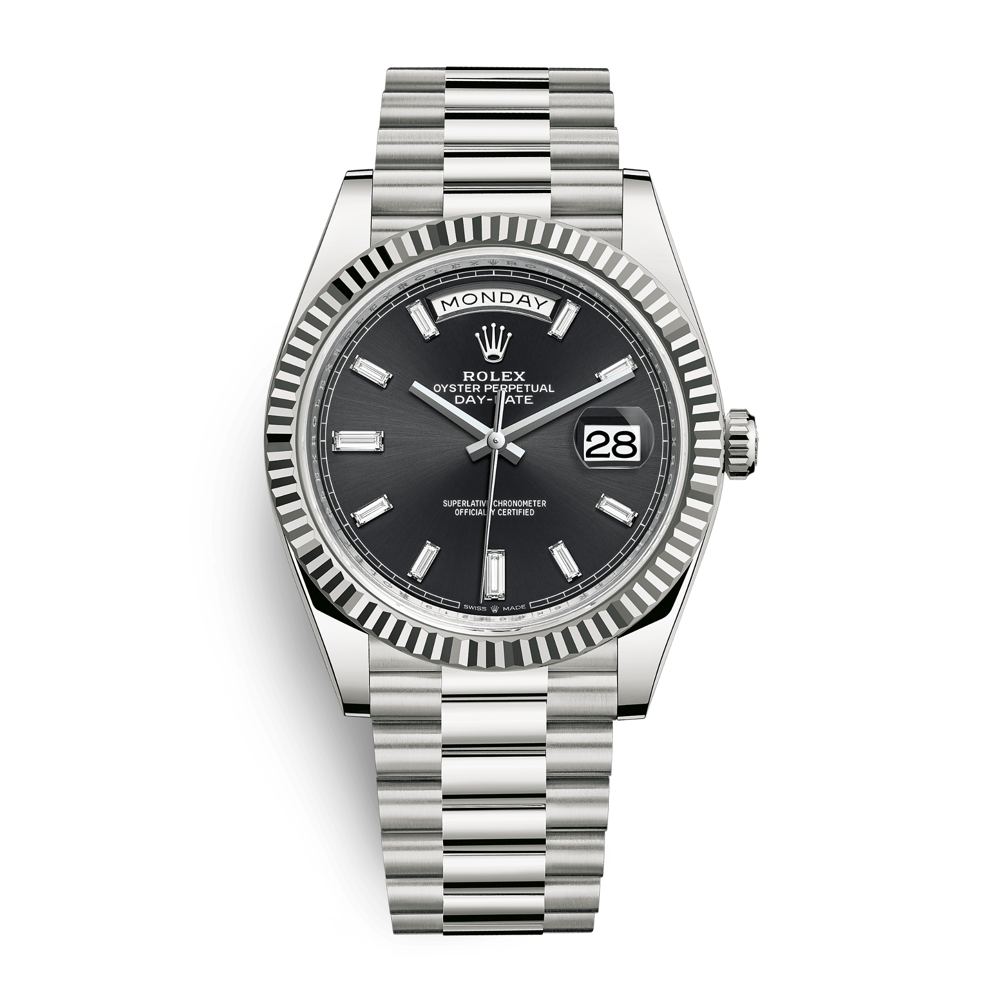 Image of Day-Date White Gold Black Dial 40mm
