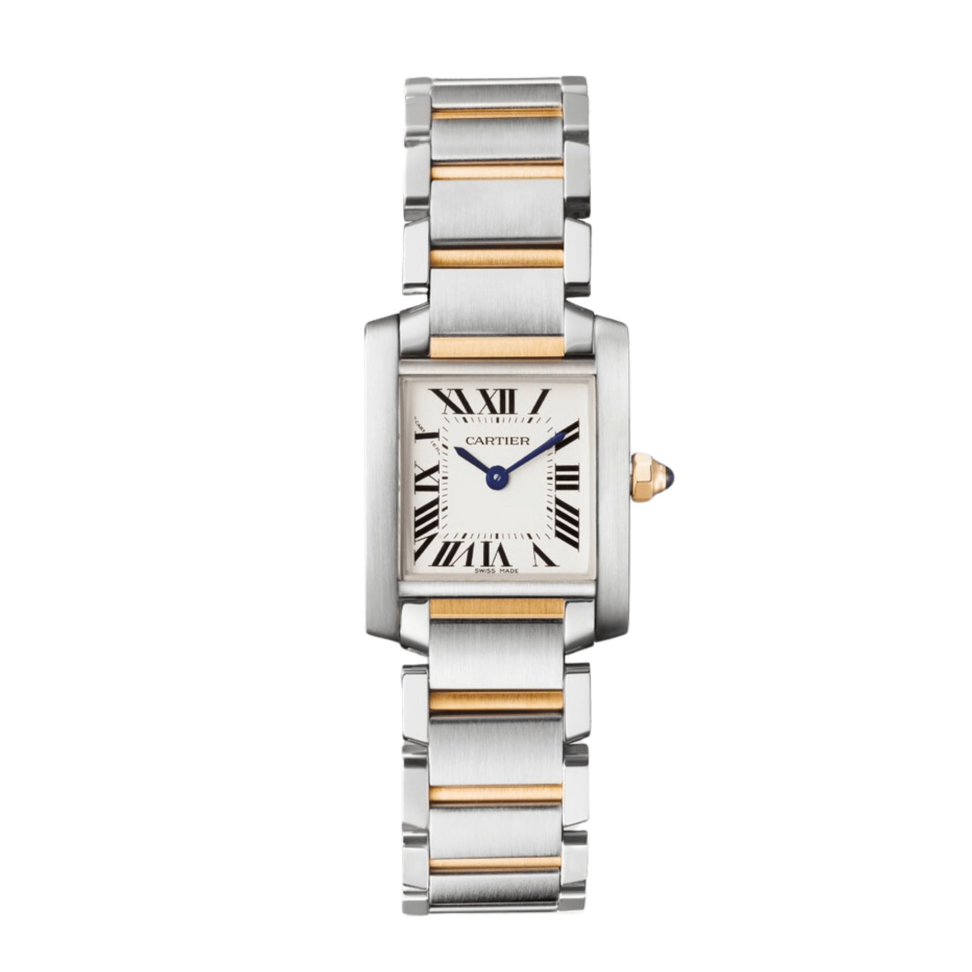 Image of Tank Française Yellow Gold & Steel White Dial 20mm