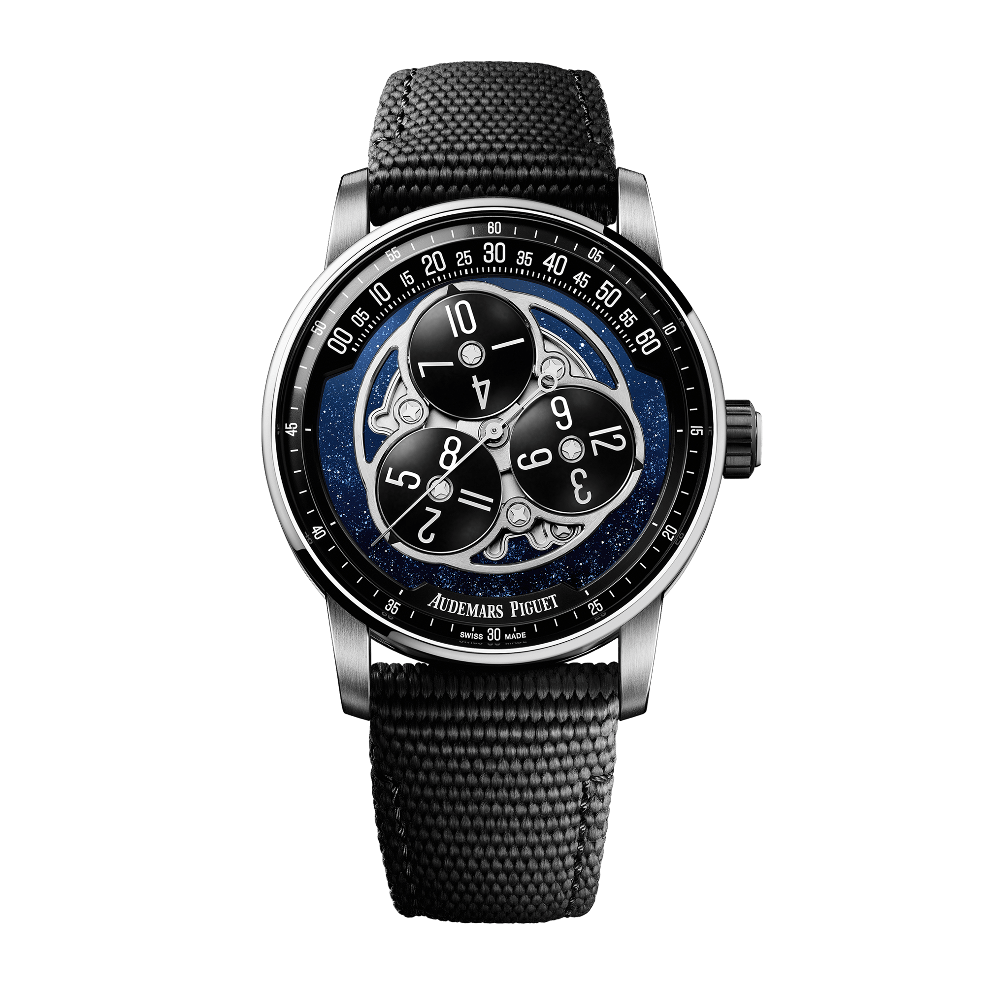Image of Code 11.59 Starwheel White Gold Blue Dial 41mm