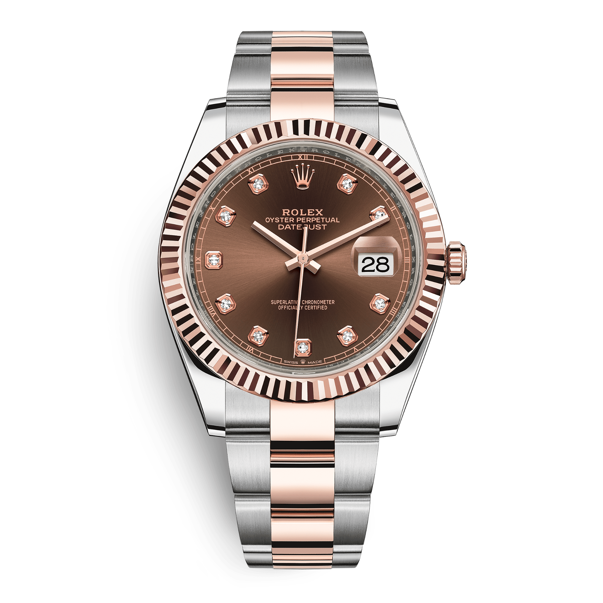 Image of Datejust Rose Gold & Steel Jubilee Brown Dial 41mm