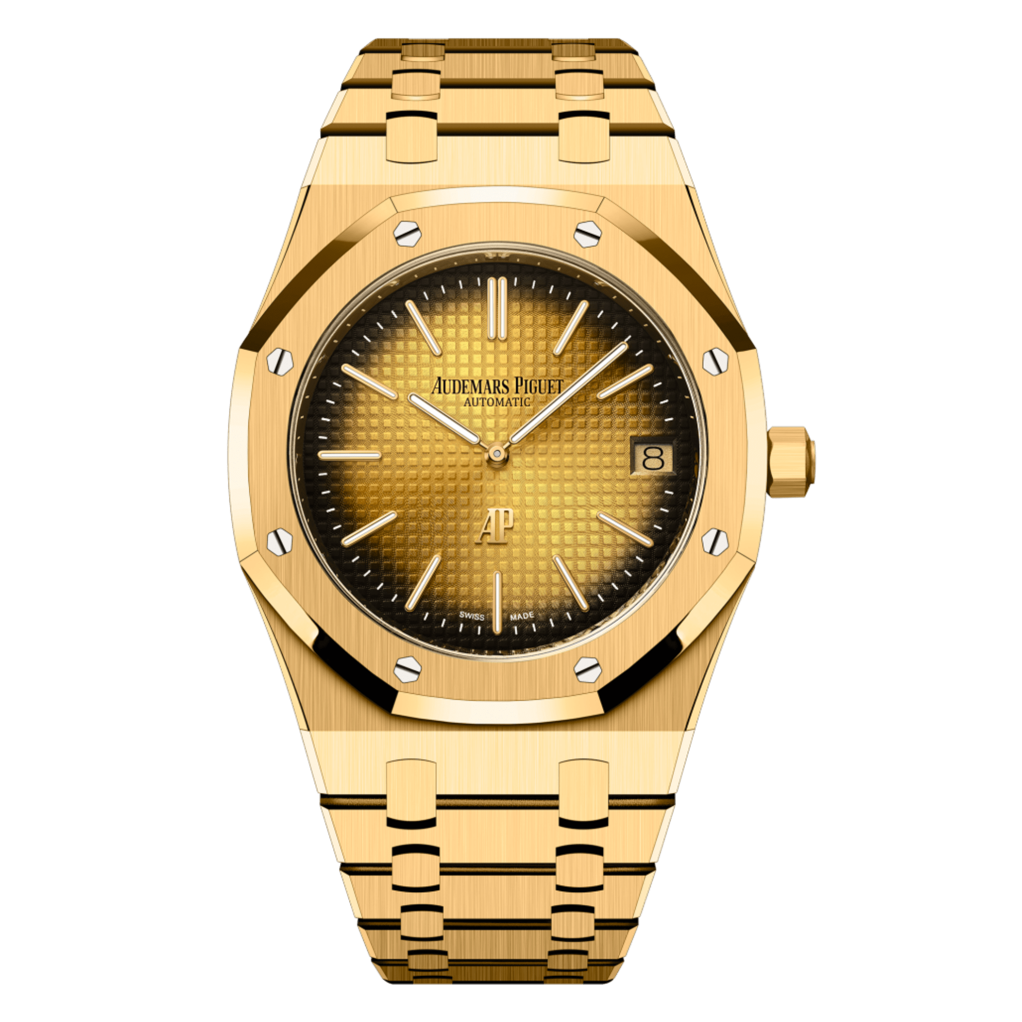 Image of Royal Oak "Jumbo" Extra-Thin Yellow Gold Champagne Dial 39mm