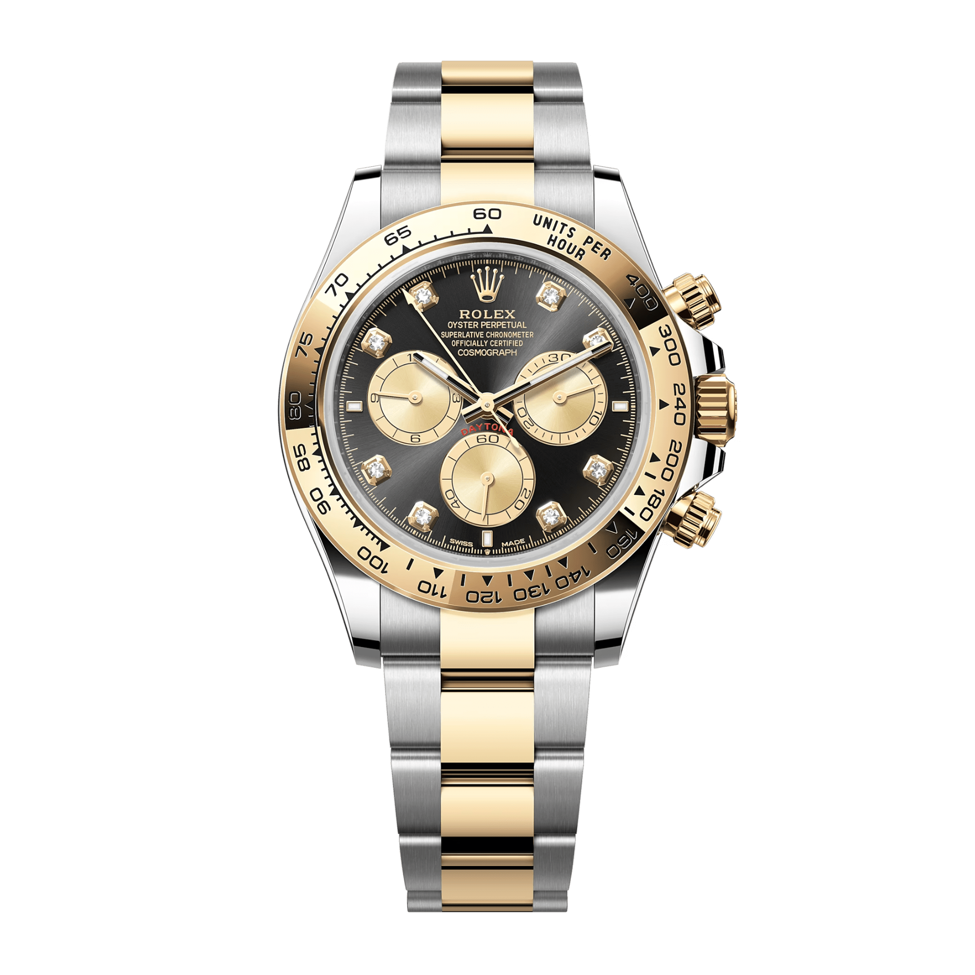 Image of Daytona Yellow Gold & Steel Black Dial 40mm