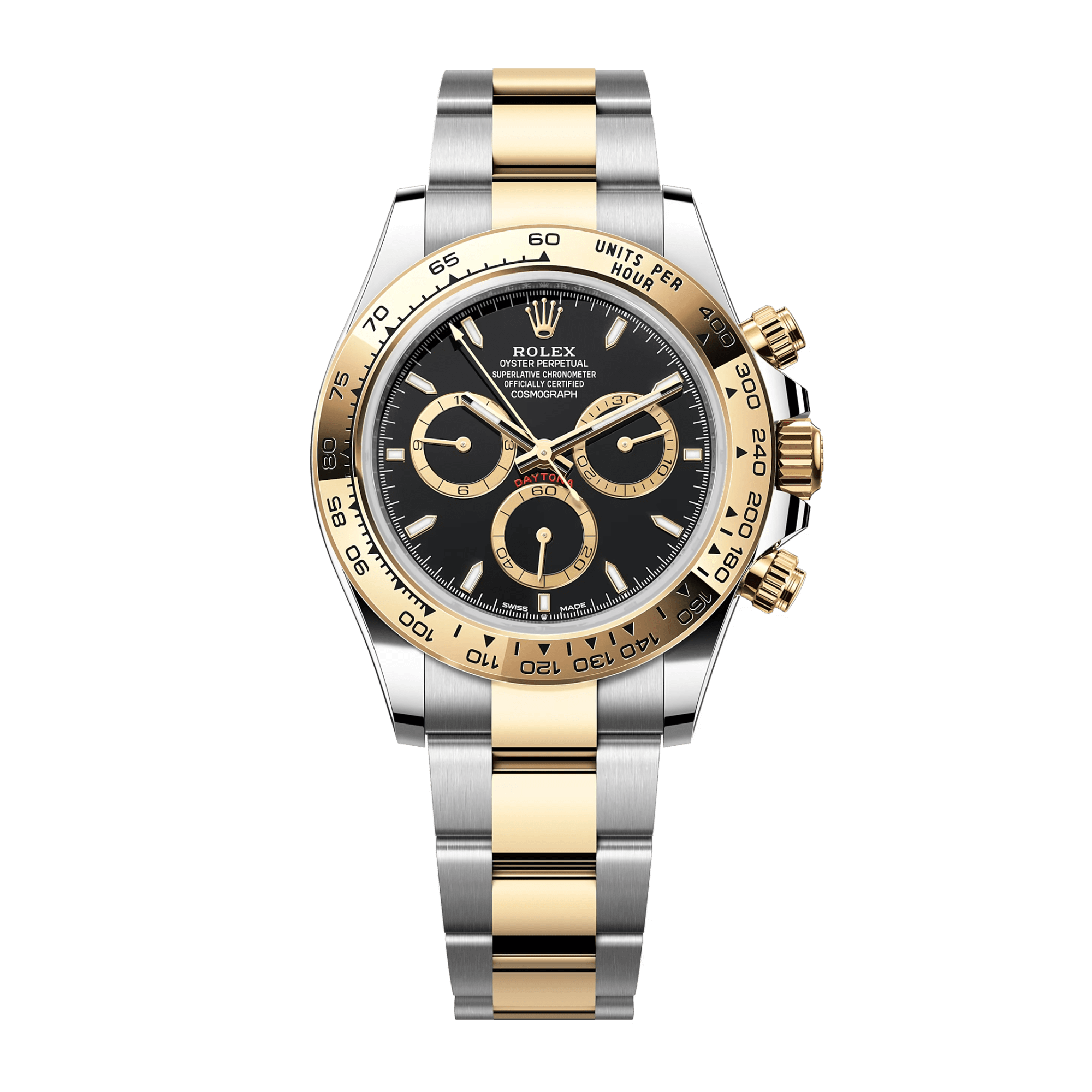 Image of Daytona Yellow Gold & Steel Black Dial 40mm