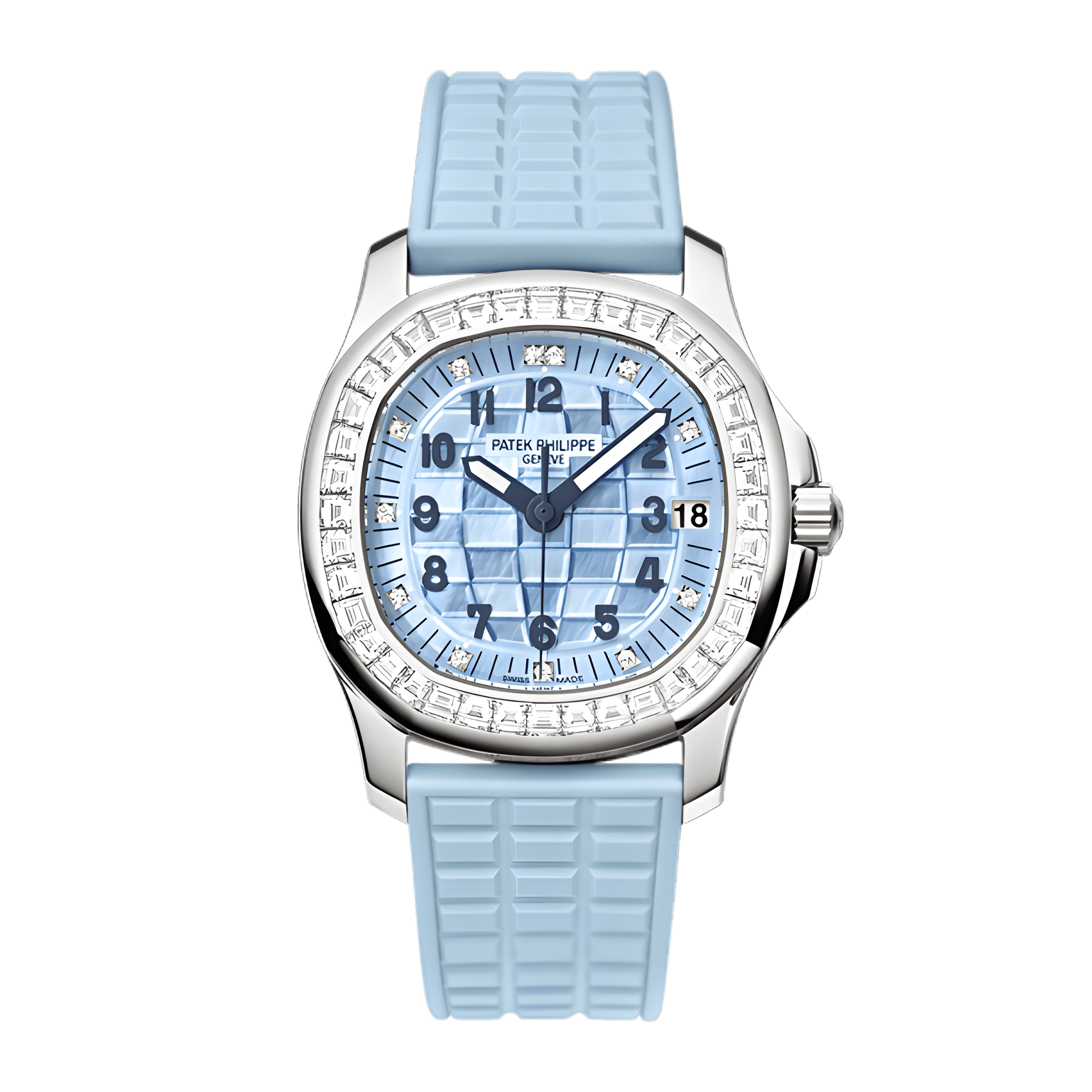 Image of Aquanaut White Gold Diamond Blue Dial 35mm