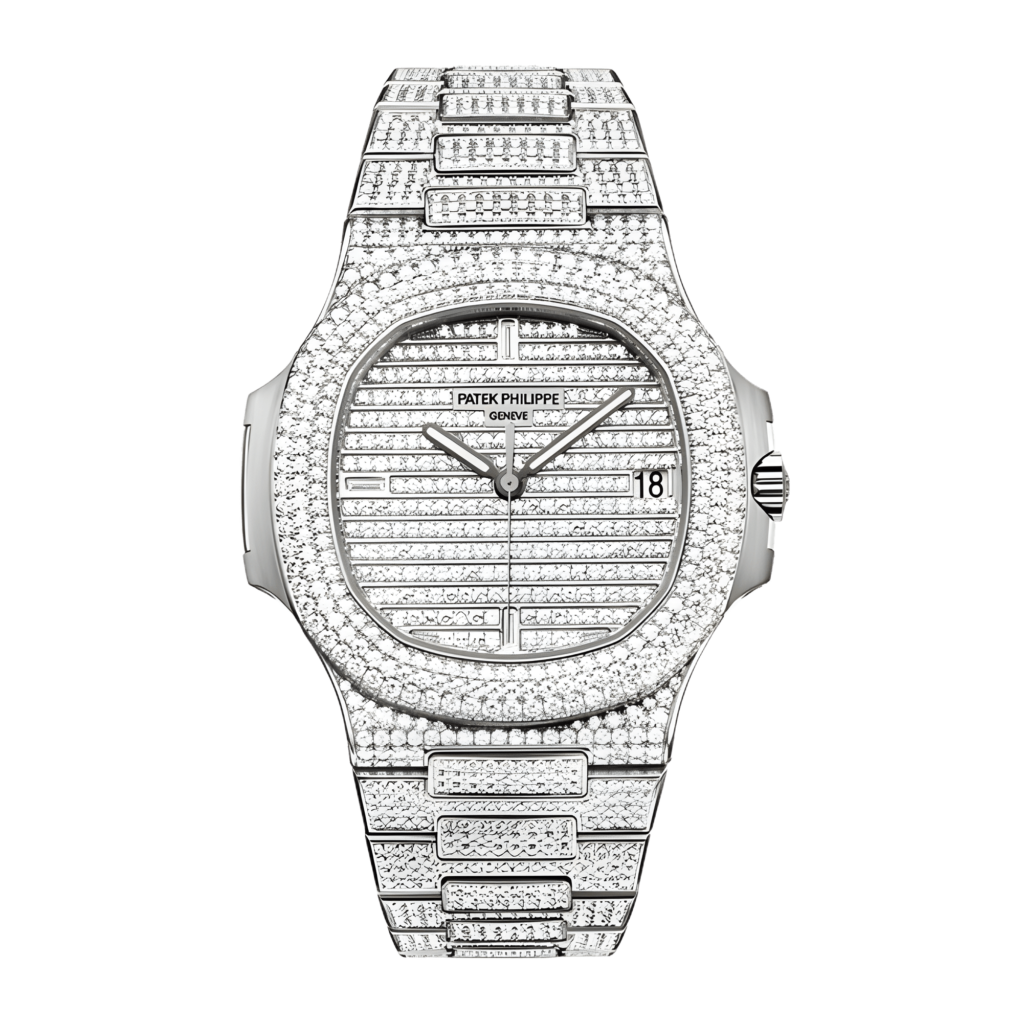 Image of Nautilus White Gold Diamond Pave Dial 40mm