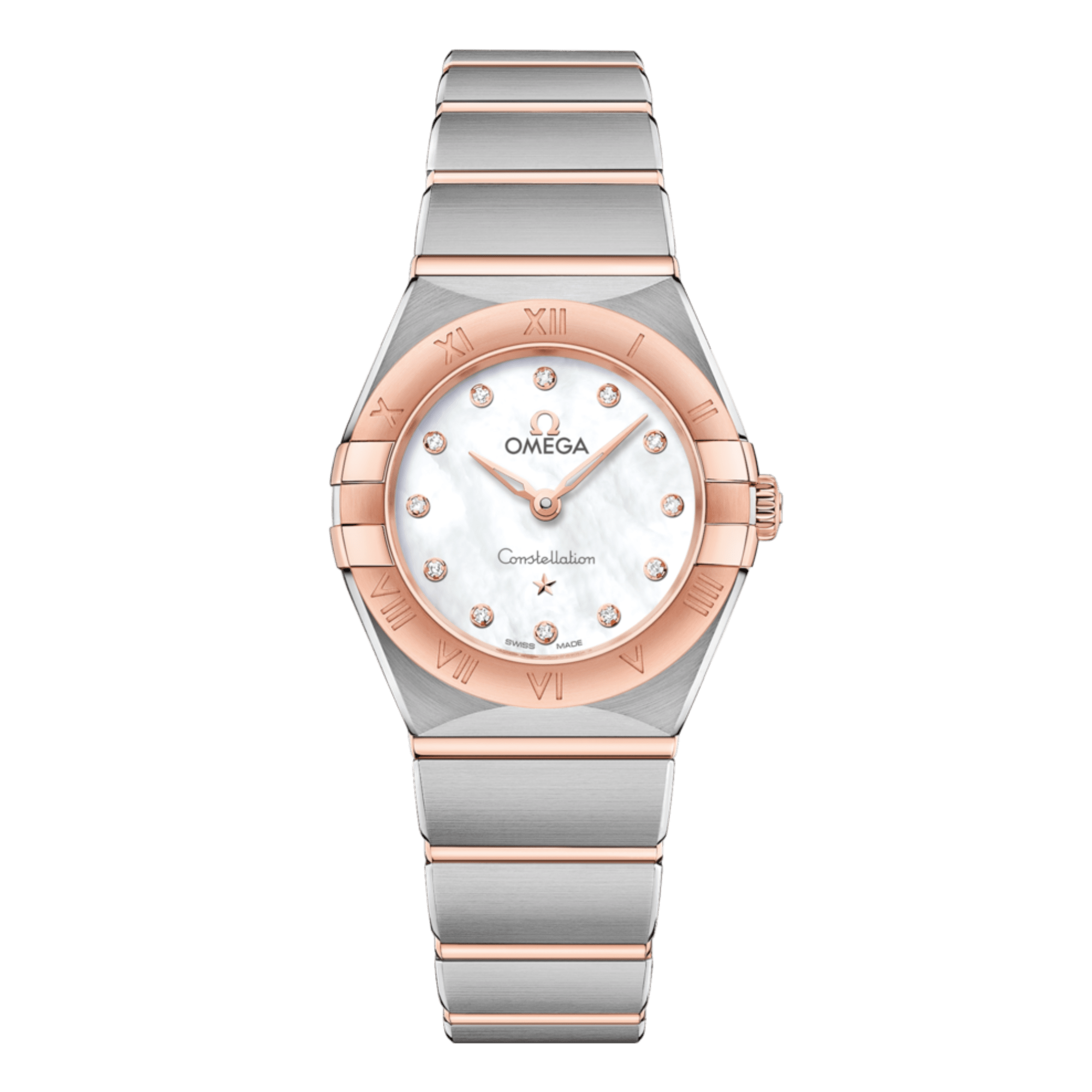 Image of Constellation Manhattan Rose Gold & Steel Mother of Pearl Dial 25mm