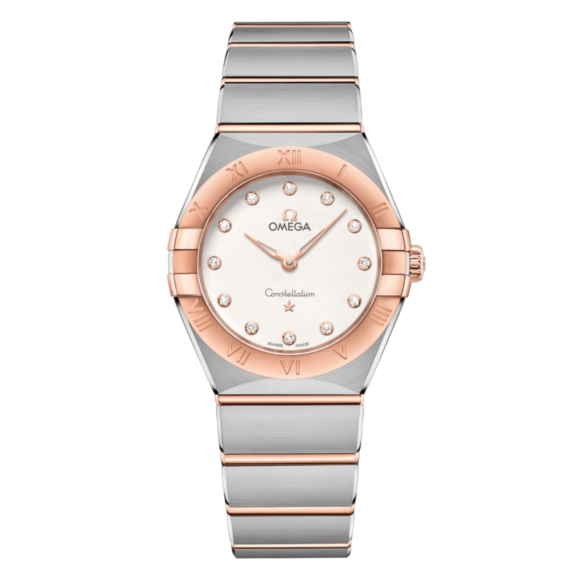Image of Constellation Manhattan Rose Gold & Steel Silver Dial 28mm