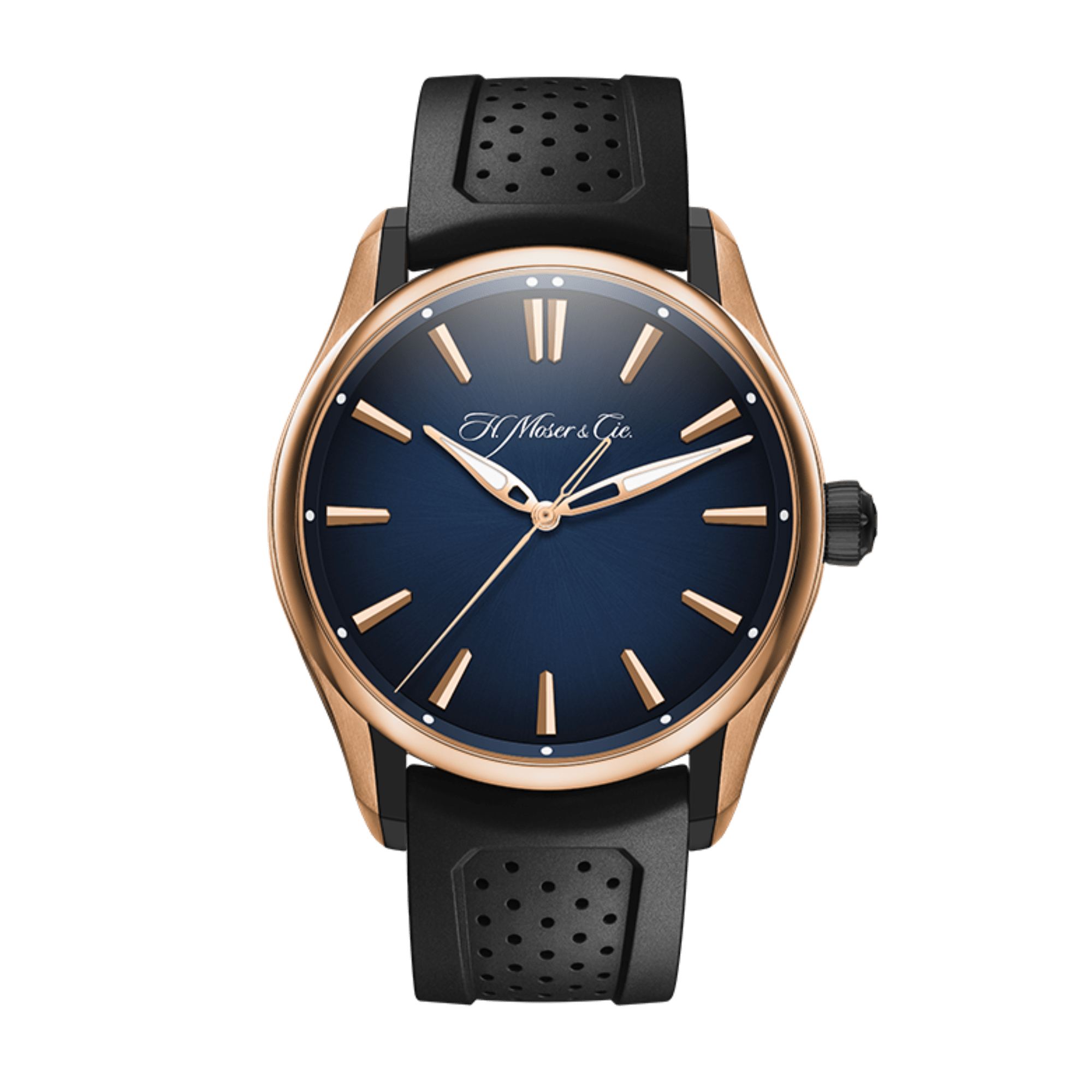 Image of Pioneer Centre Seconds Rose Gold & Titanium Blue Dial 43mm