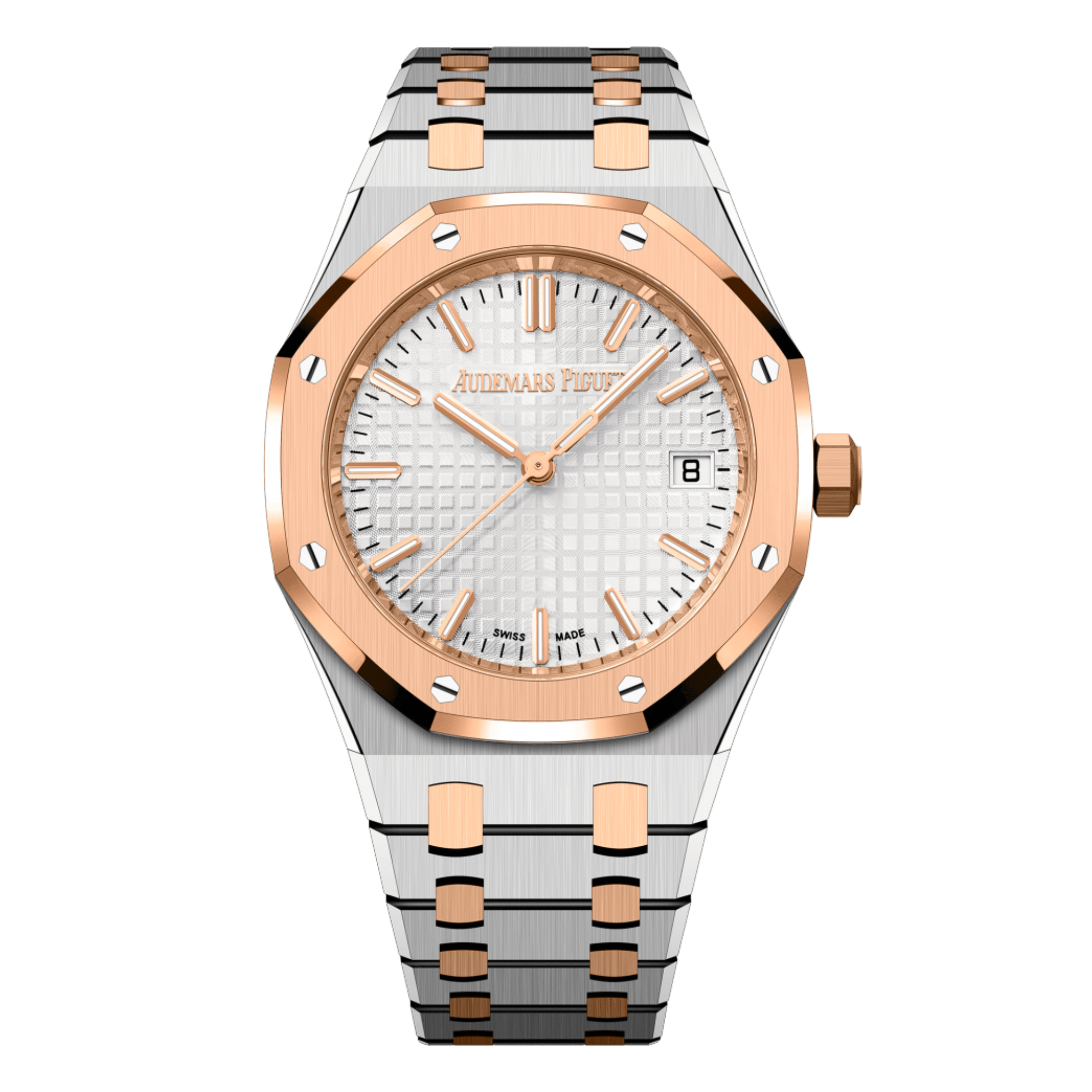 Image of Royal Oak Selfwinding Rose Gold & Steel Silver Dial 34mm