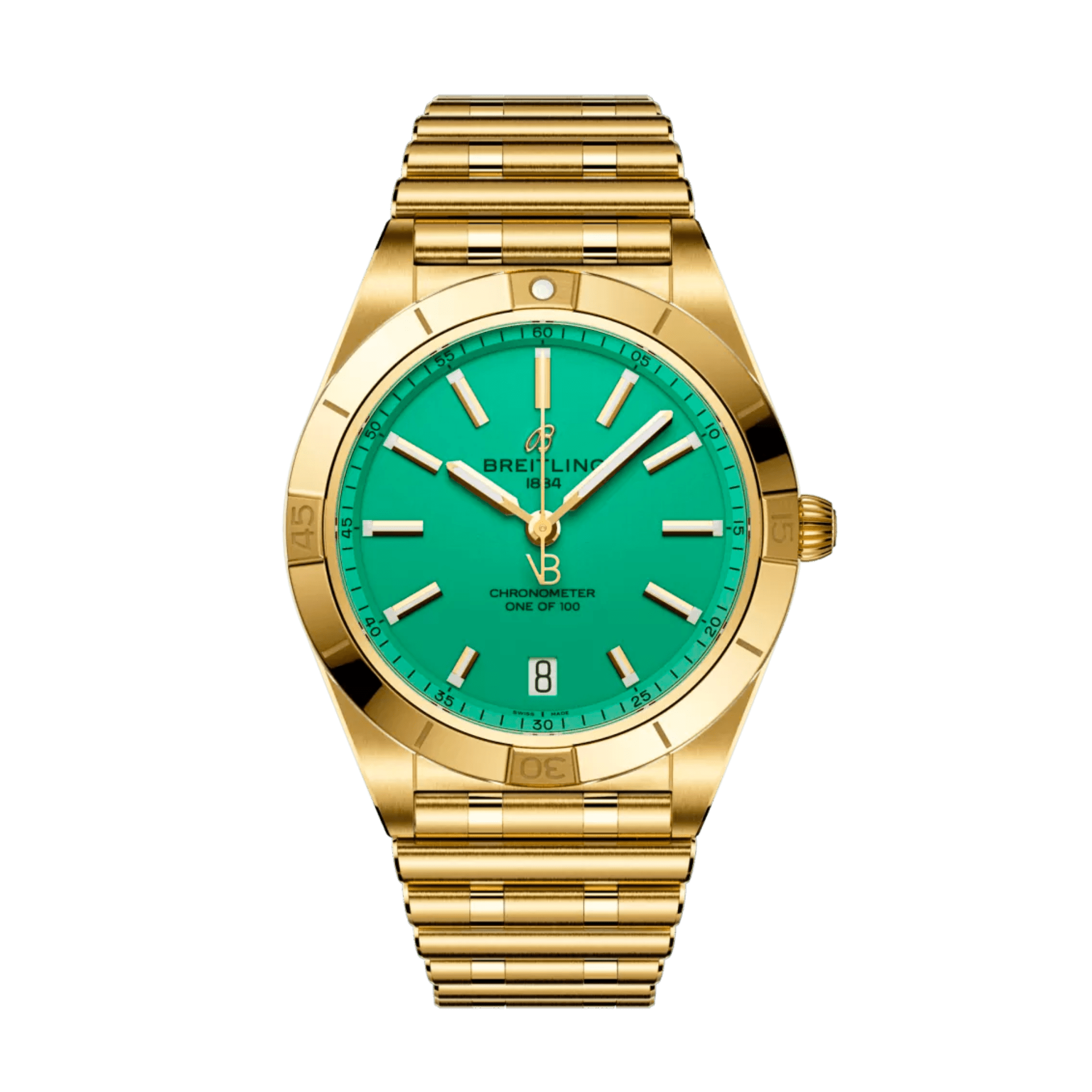 Image of Chronomat "Victoria Beckham" Yellow Gold Peppermint Dial 36mm